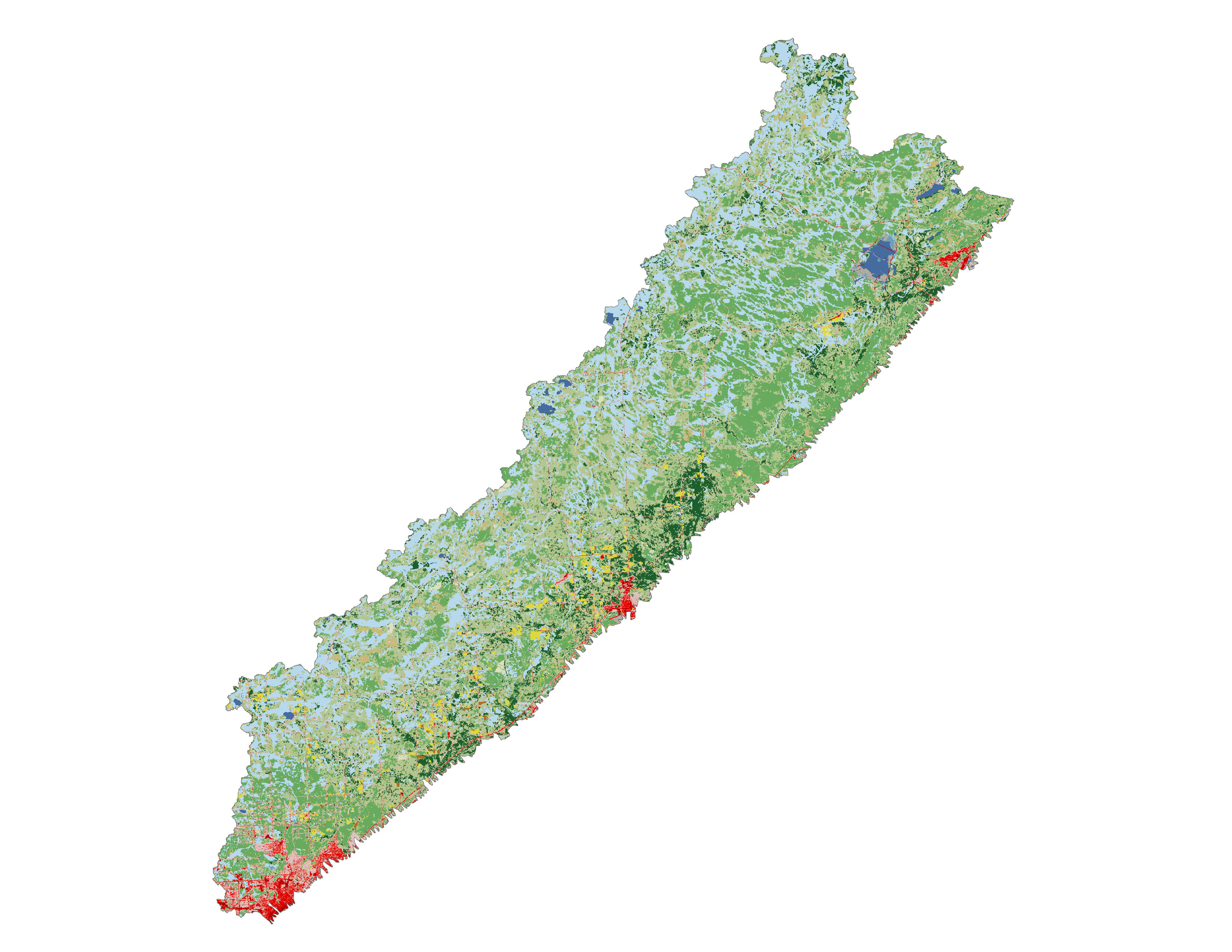 Figure 1.3: Land cover in the Beaver-Lester subbasin.