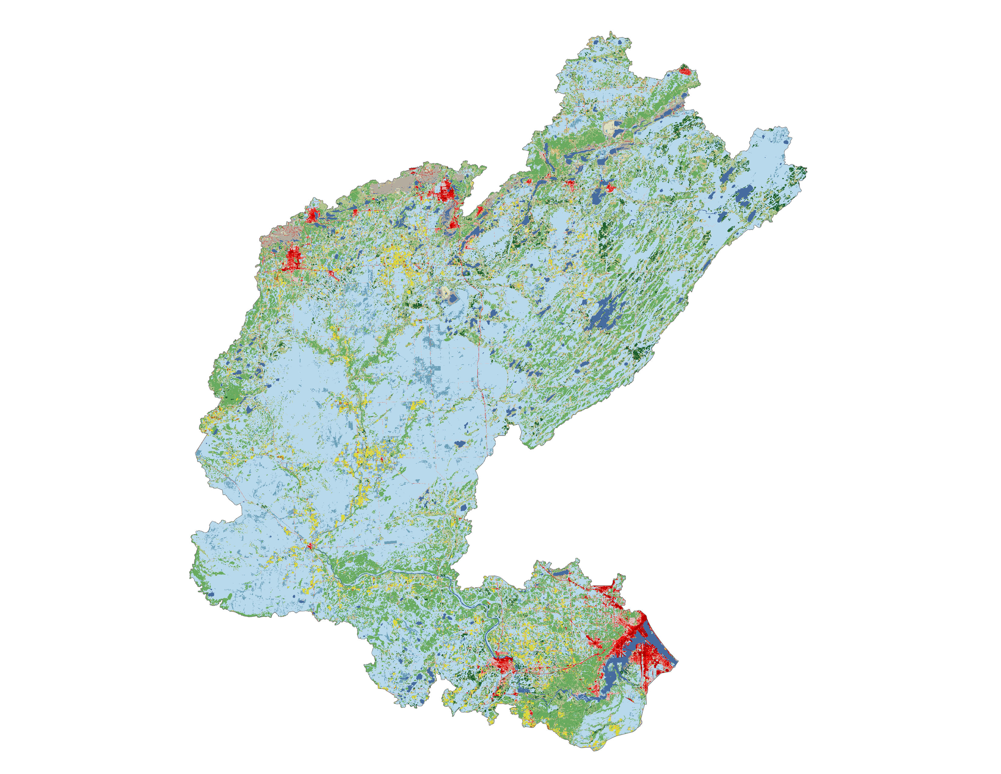 Figure 1.3: Land cover in the St. Louis subbasin.