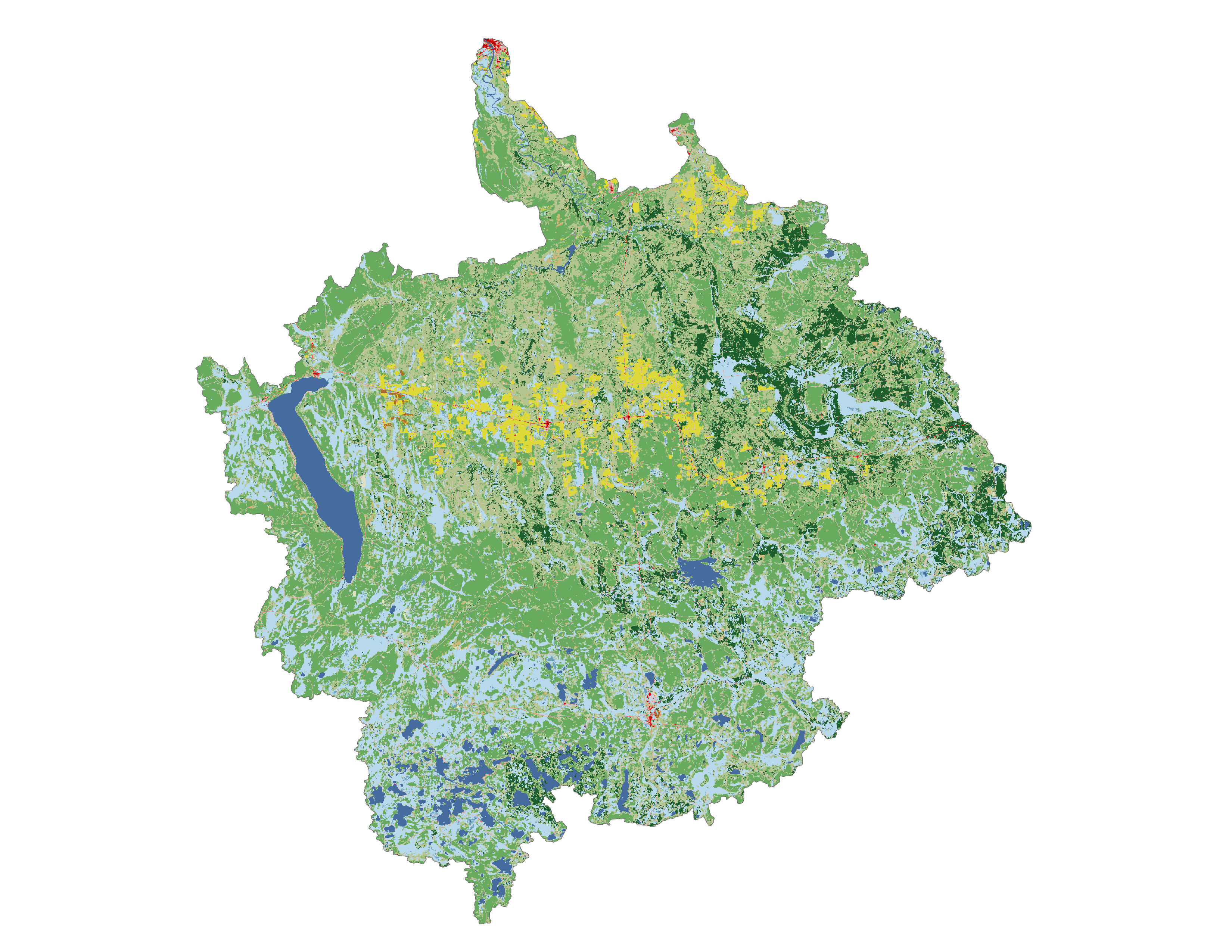 Figure 1.3: Land cover in the Ontonagon subbasin.