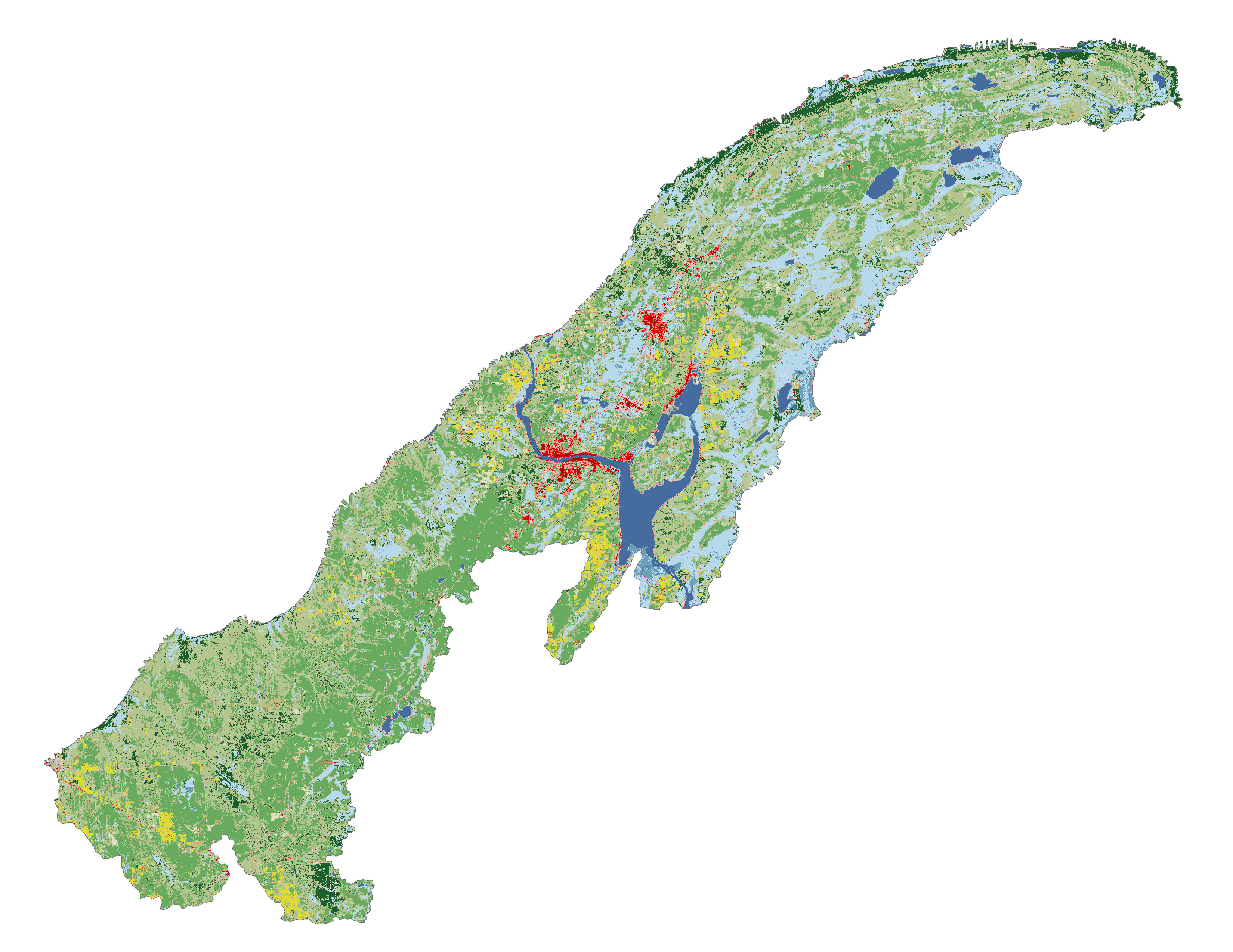 Figure 1.3: Land cover in the Keweenaw Peninsula subbasin.