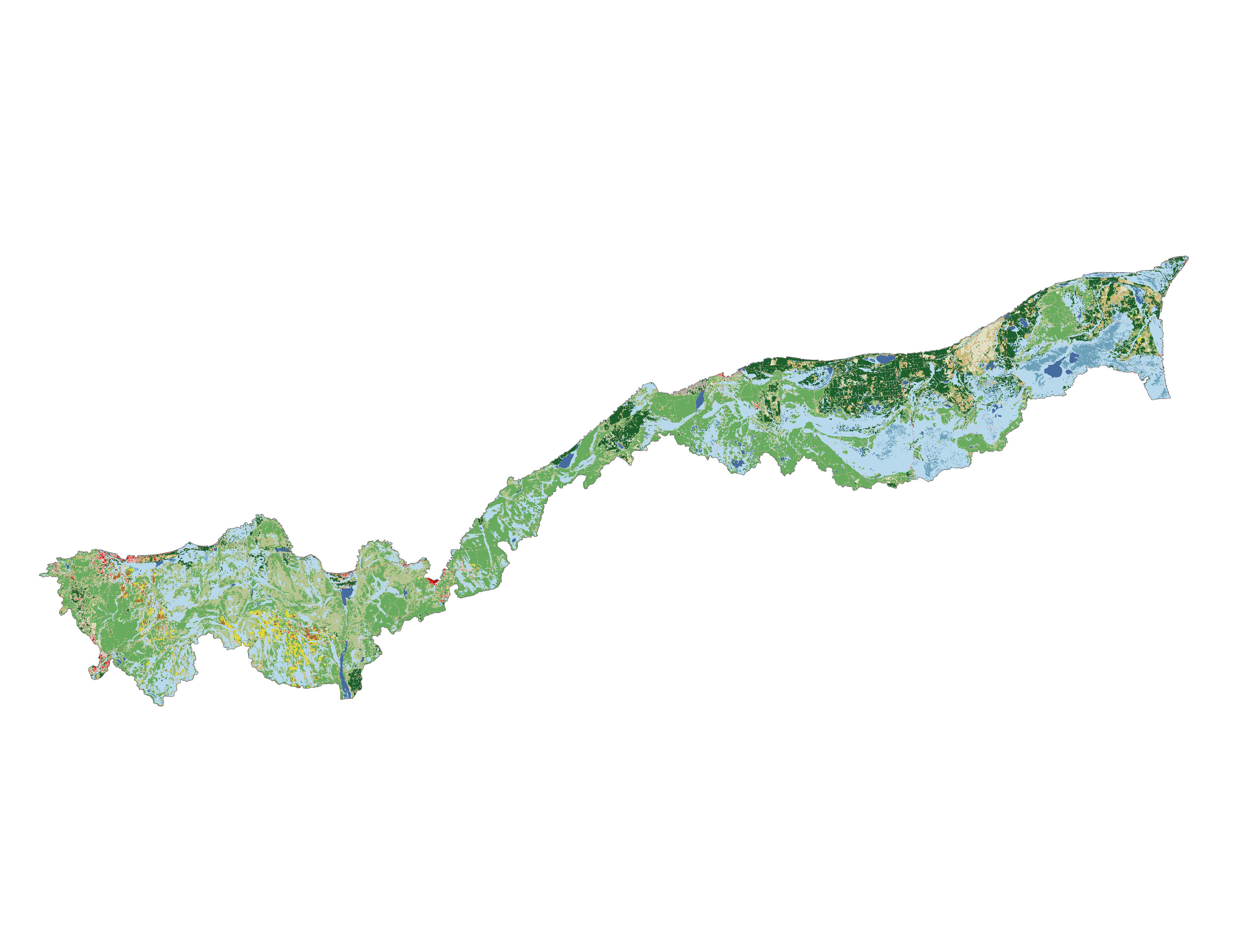 Figure 1.3: Land cover in the Betsy-Chocolay subbasin.