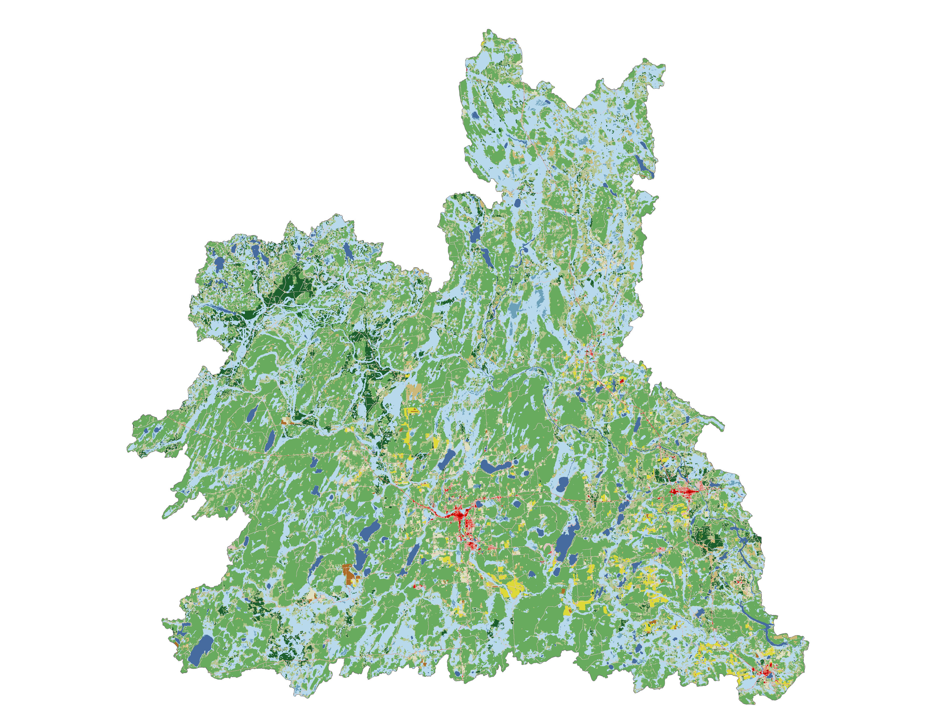 Figure 1.3: Land cover in the Brule subbasin.