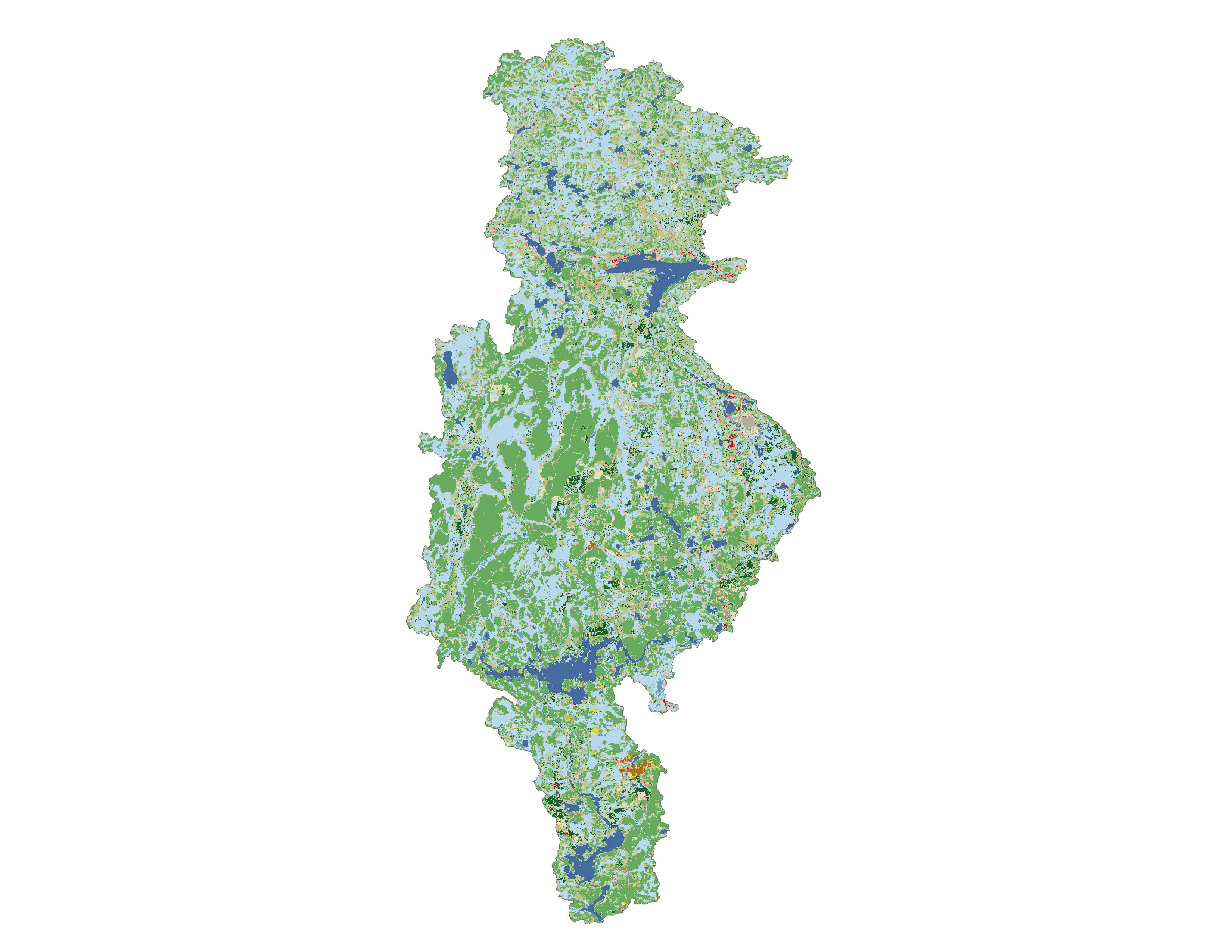 Figure 1.3: Land cover in the Michigamme subbasin.