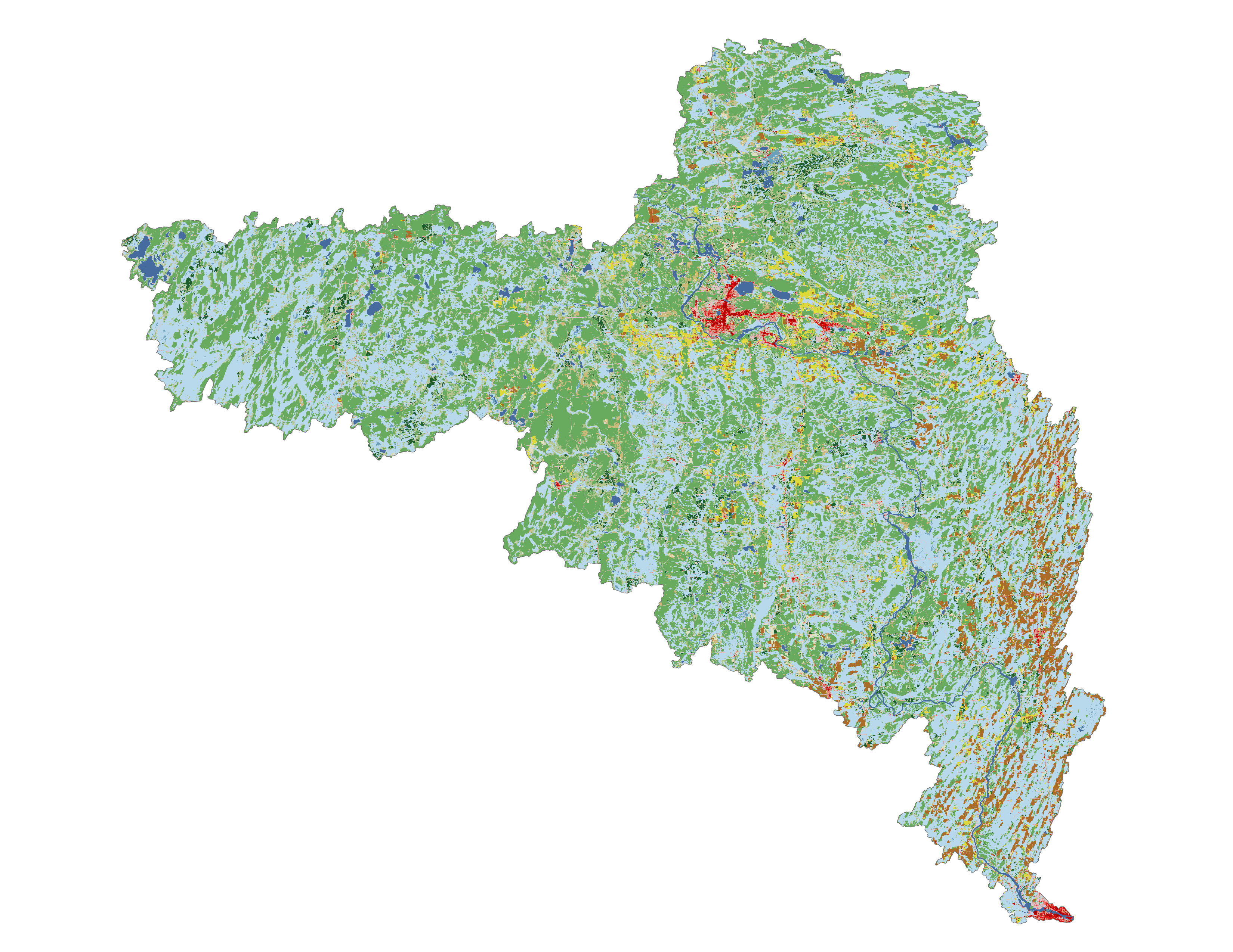 Figure 1.3: Land cover in the Menominee subbasin.