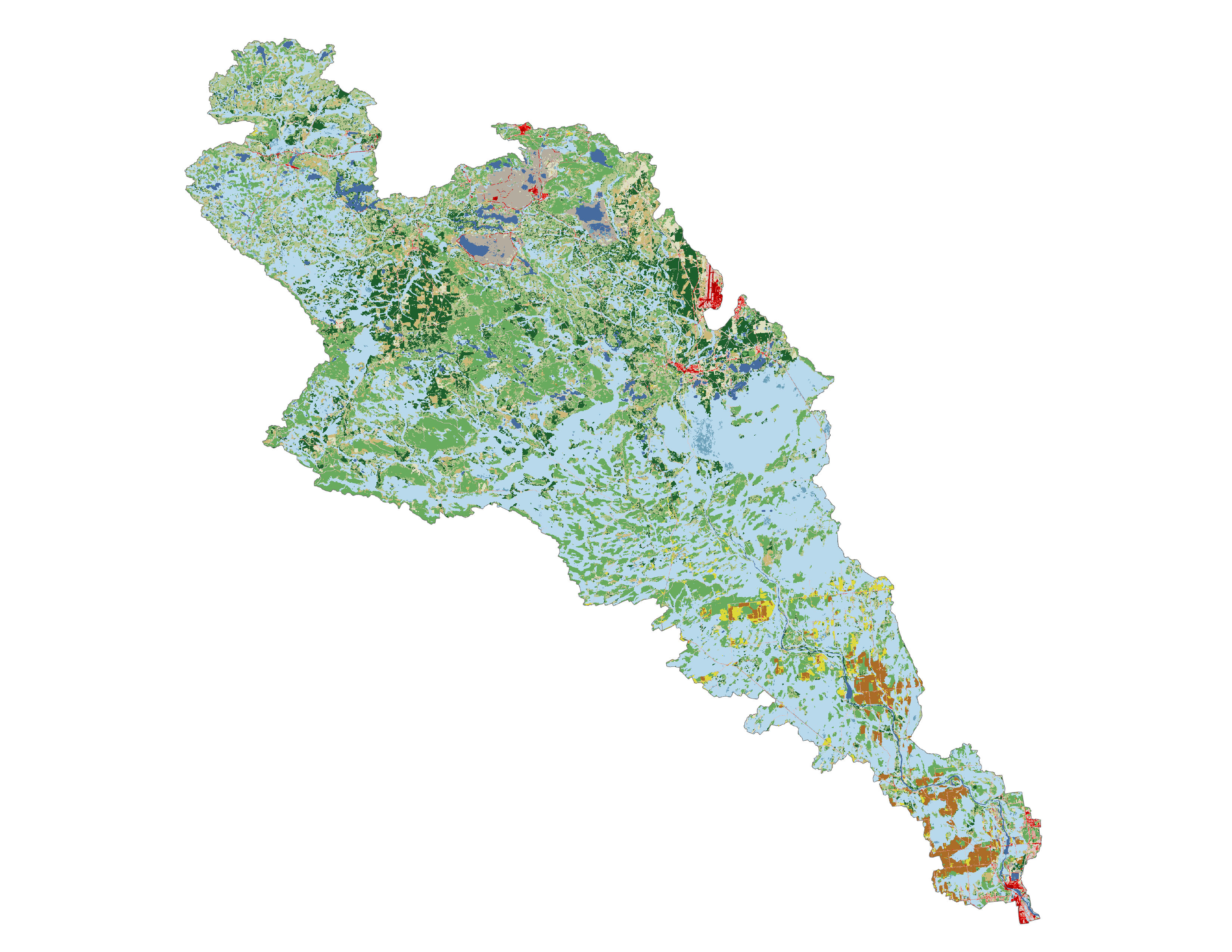 Figure 1.3: Land cover in the Escanaba subbasin.