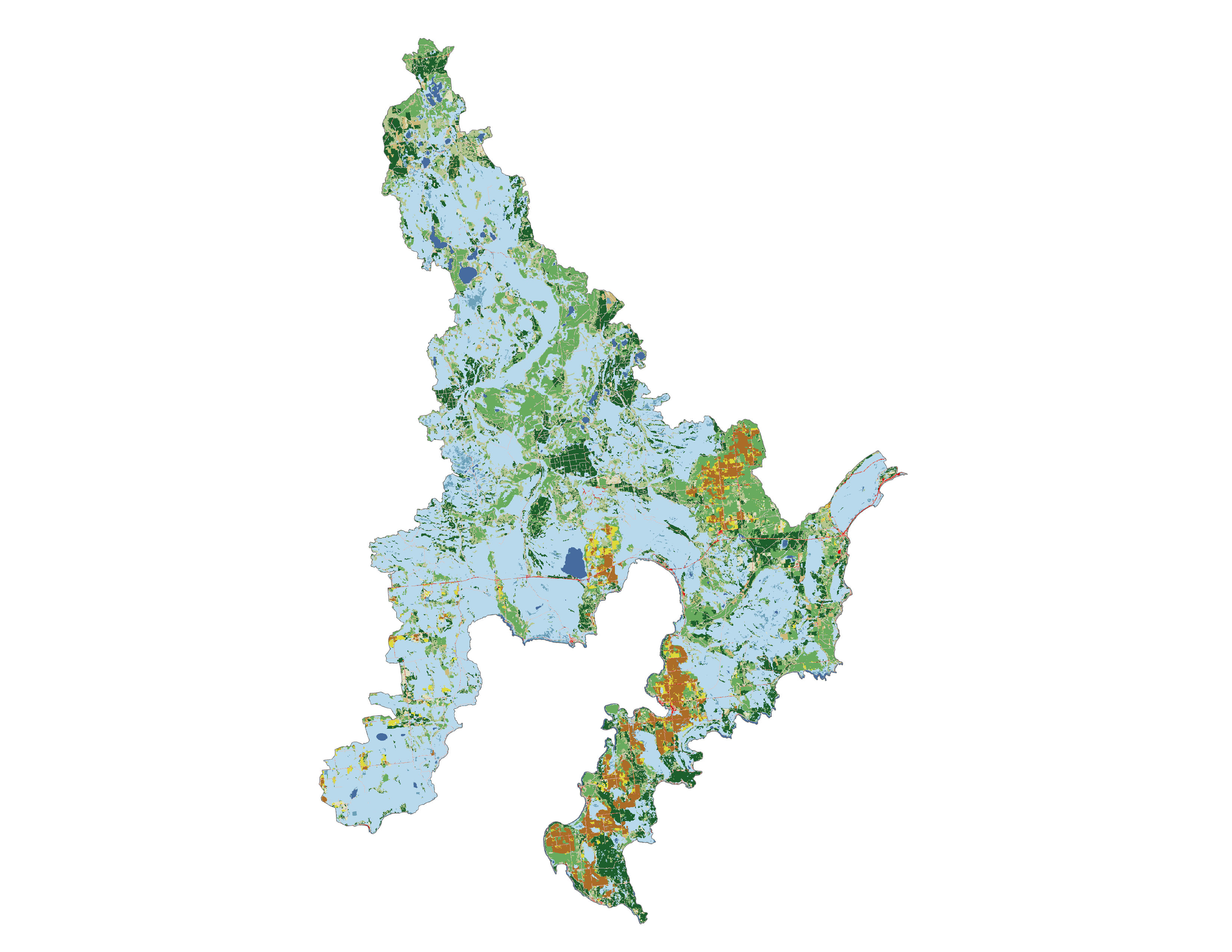 Figure 1.3: Land cover in the Fishdam-Sturgeon subbasin.