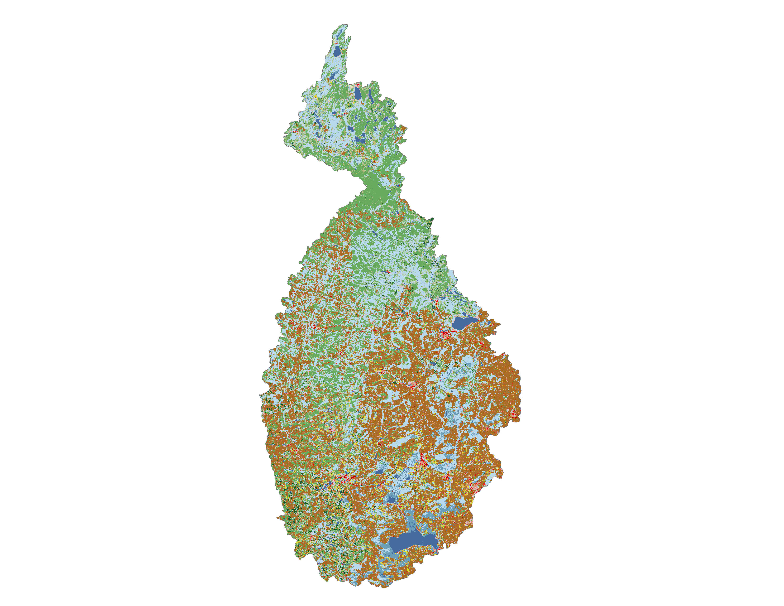 Figure 1.3: Land cover in the Wolf subbasin.