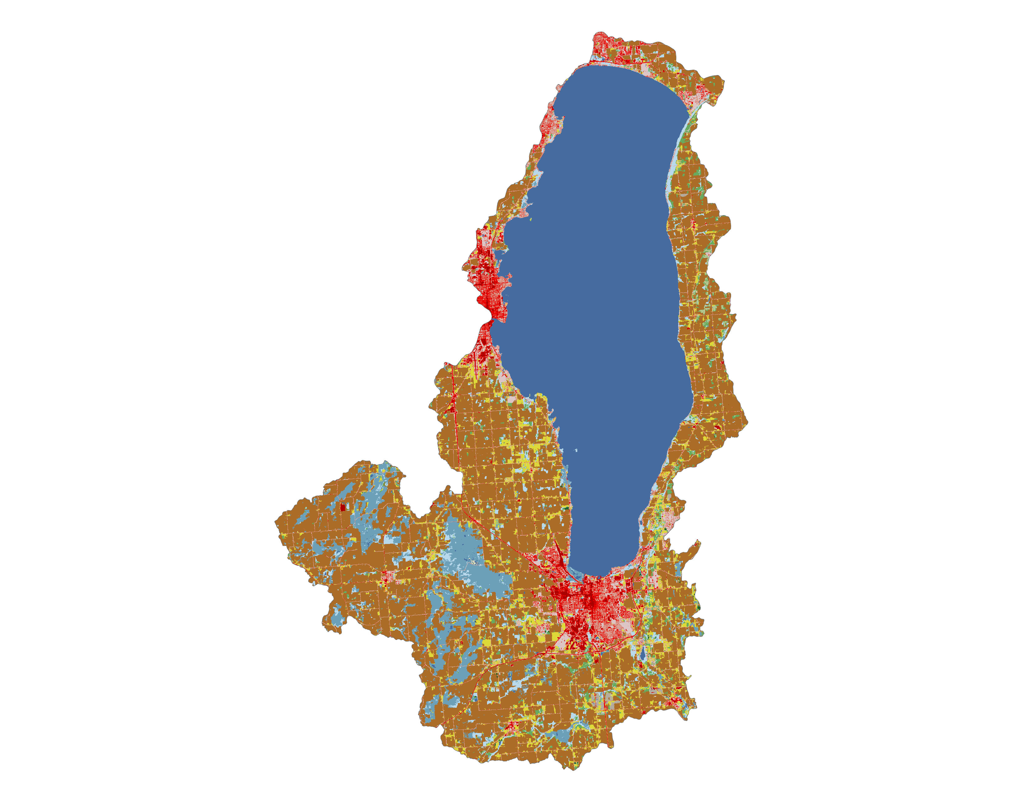 Figure 1.3: Land cover in the Lake Winnebago subbasin.