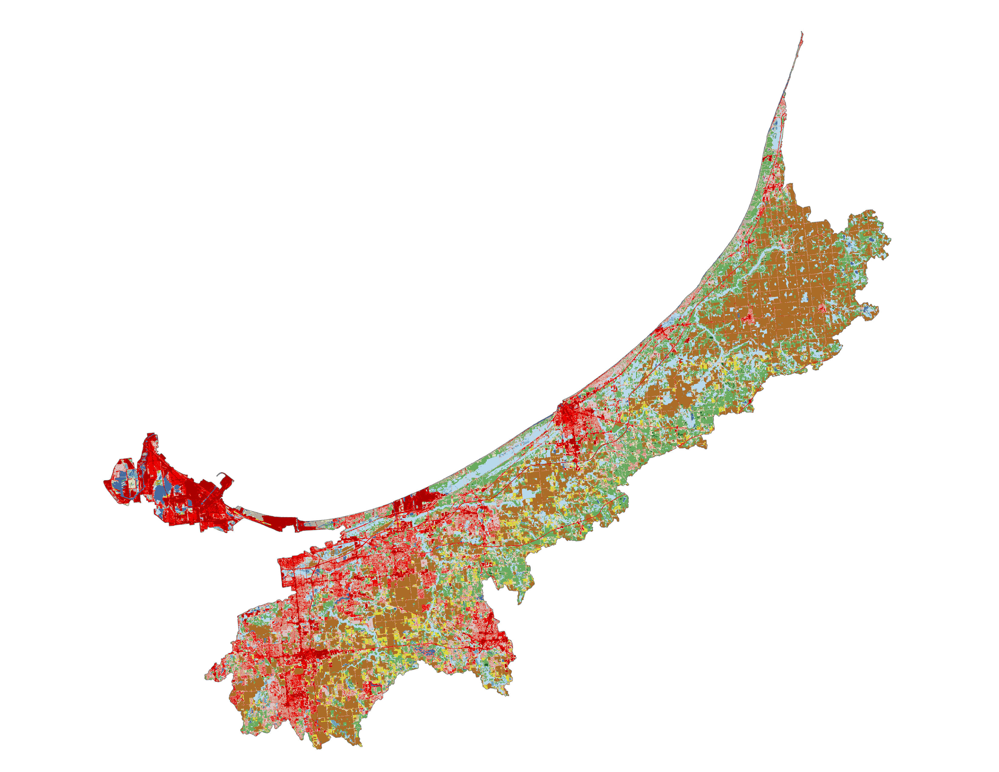 Figure 1.3: Land cover in the Little Calumet-Galien subbasin.