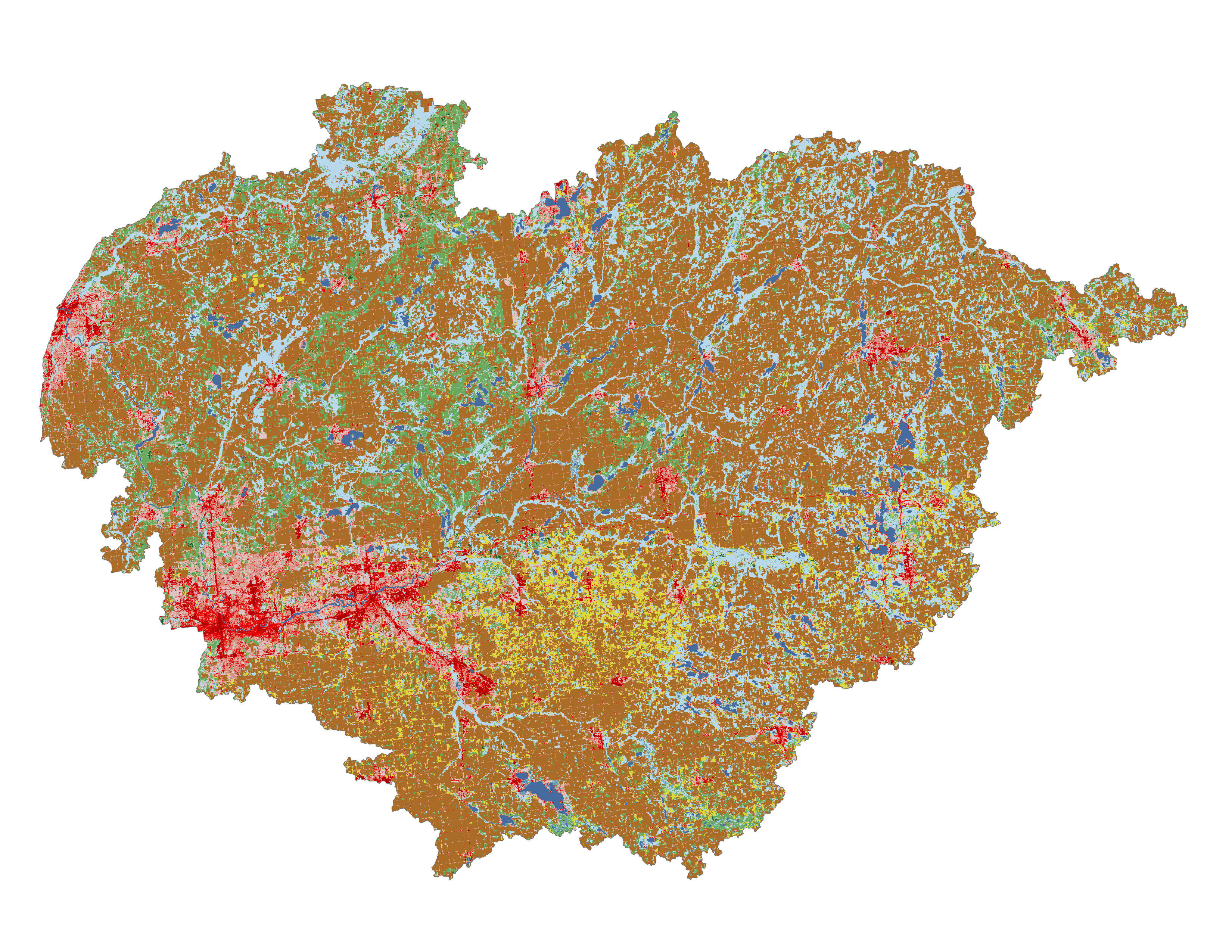 Figure 1.3: Land cover in the St. Joseph subbasin.