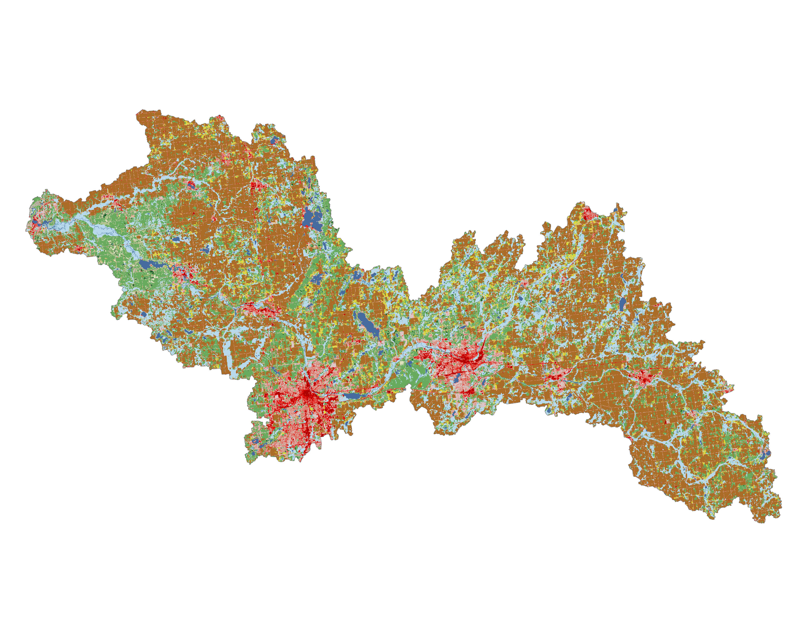 Figure 1.3: Land cover in the Kalamazoo subbasin.