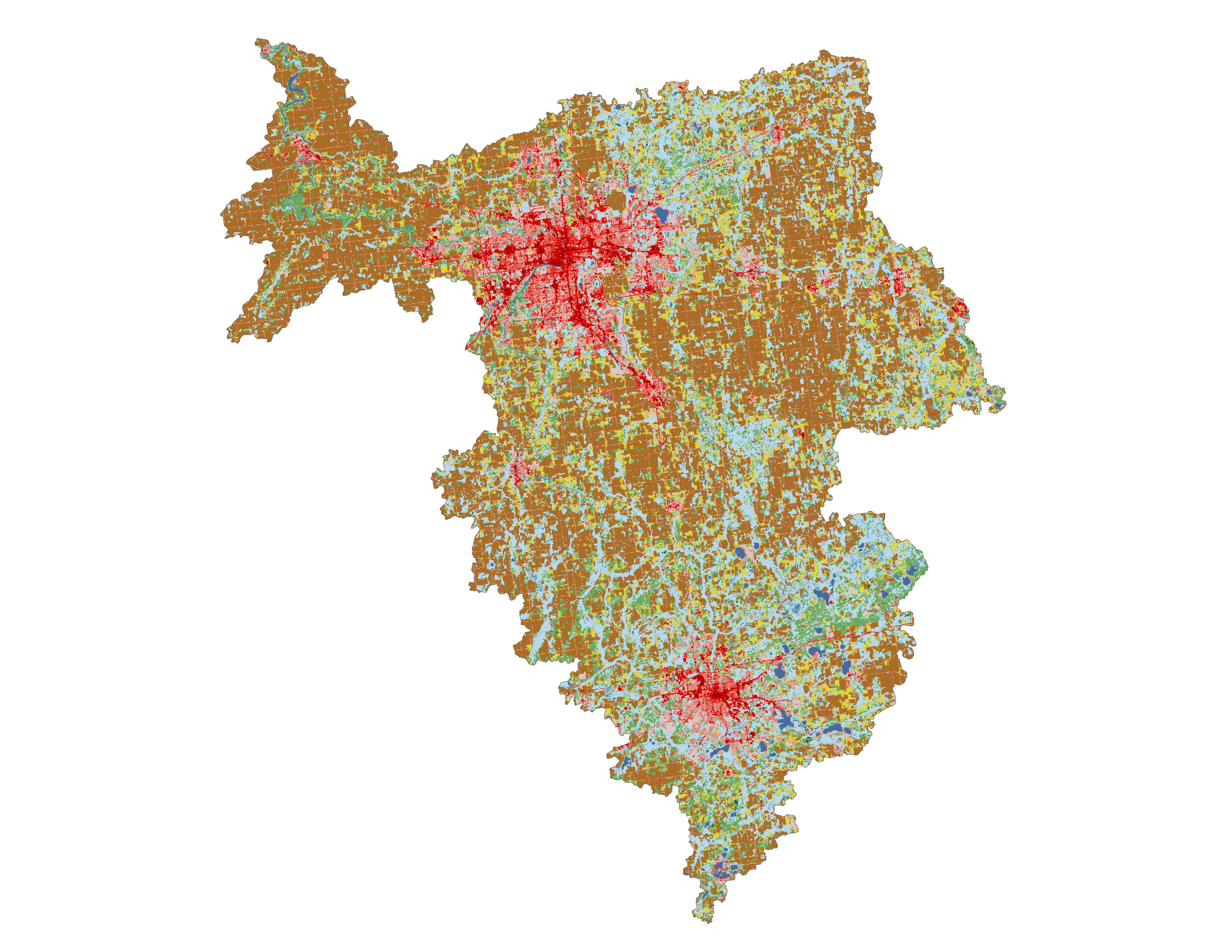 Figure 1.3: Land cover in the Upper Grand subbasin.