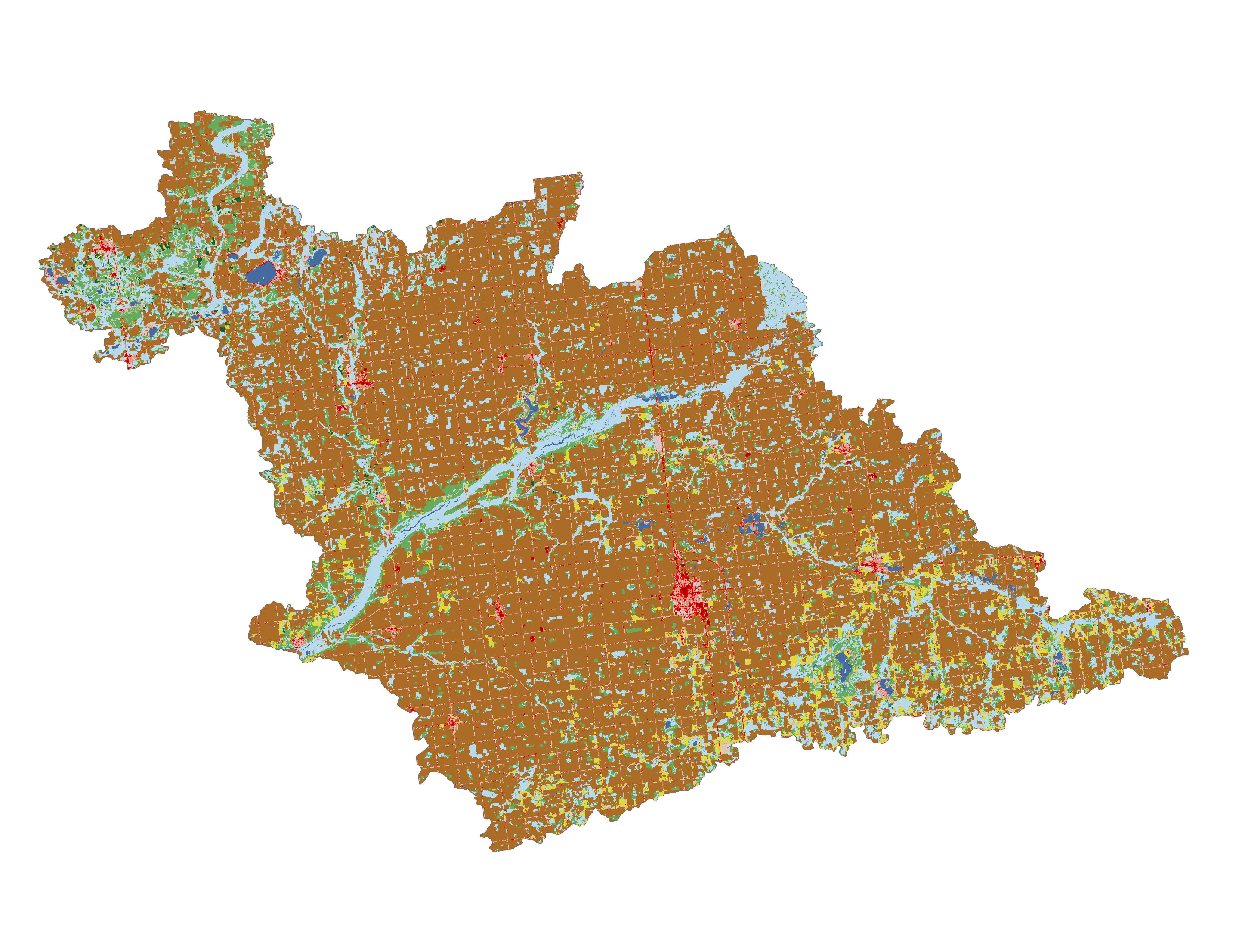 Figure 1.3: Land cover in the Maple subbasin.