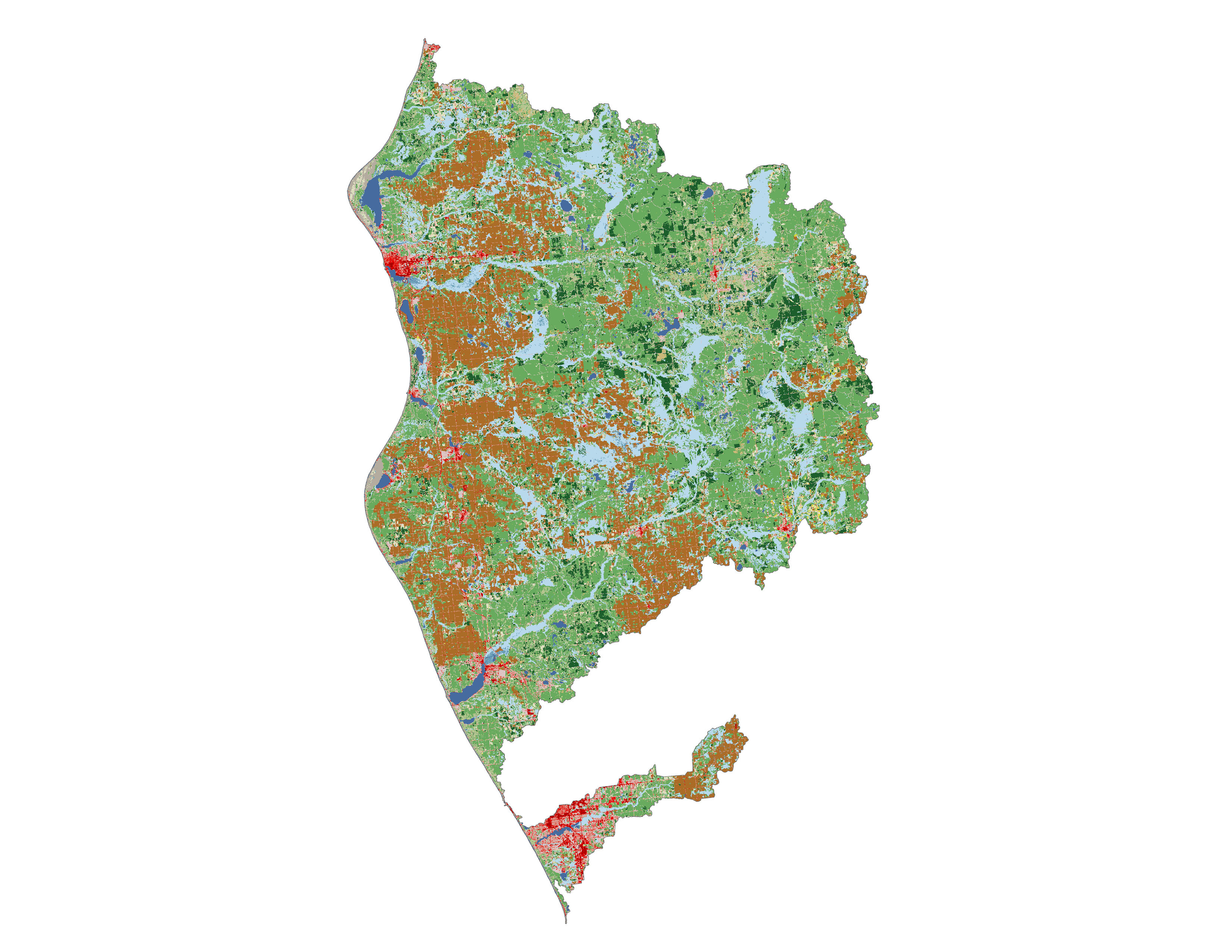 Figure 1.3: Land cover in the Pere Marquette-White subbasin.