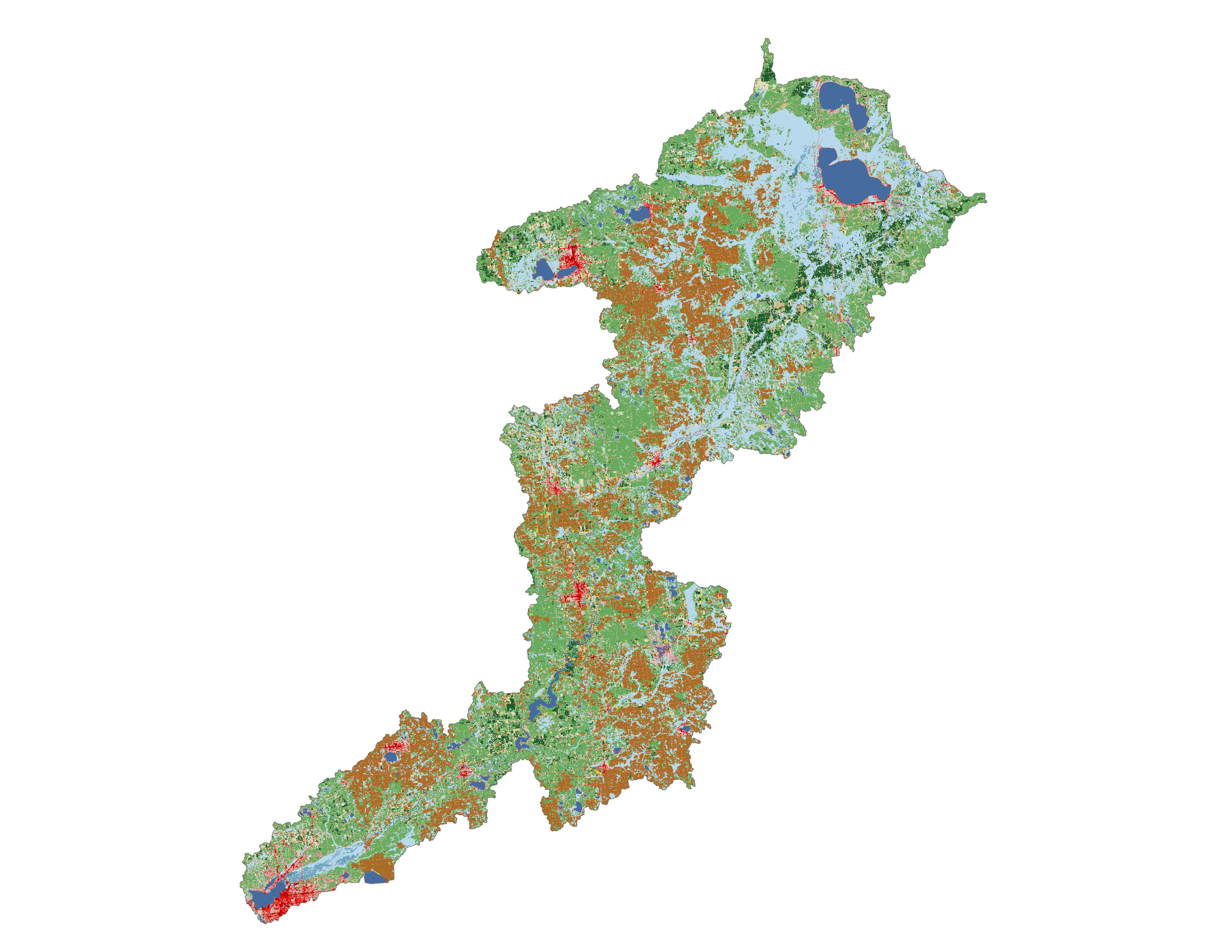 Figure 1.3: Land cover in the Muskegon subbasin.