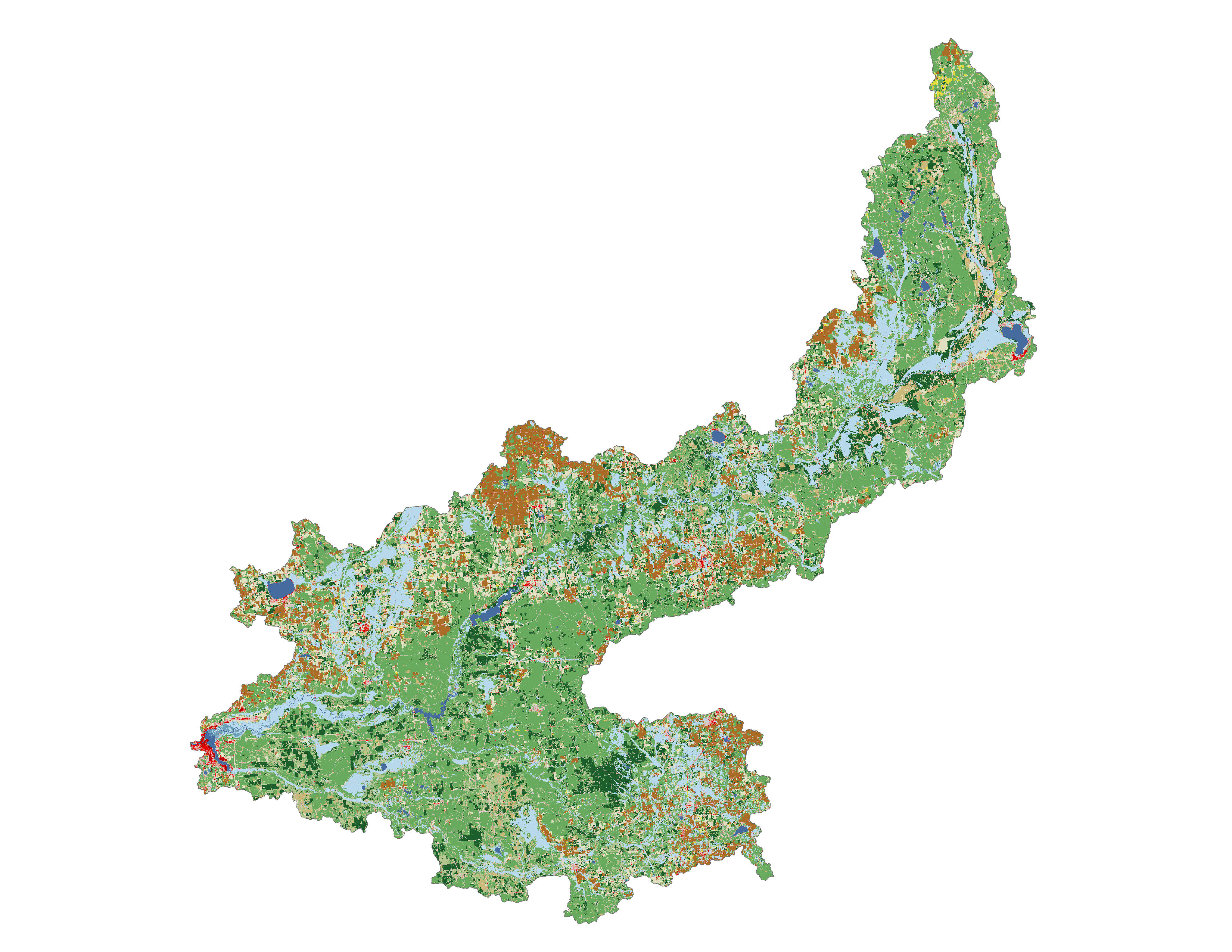 Figure 1.3: Land cover in the Manistee subbasin.