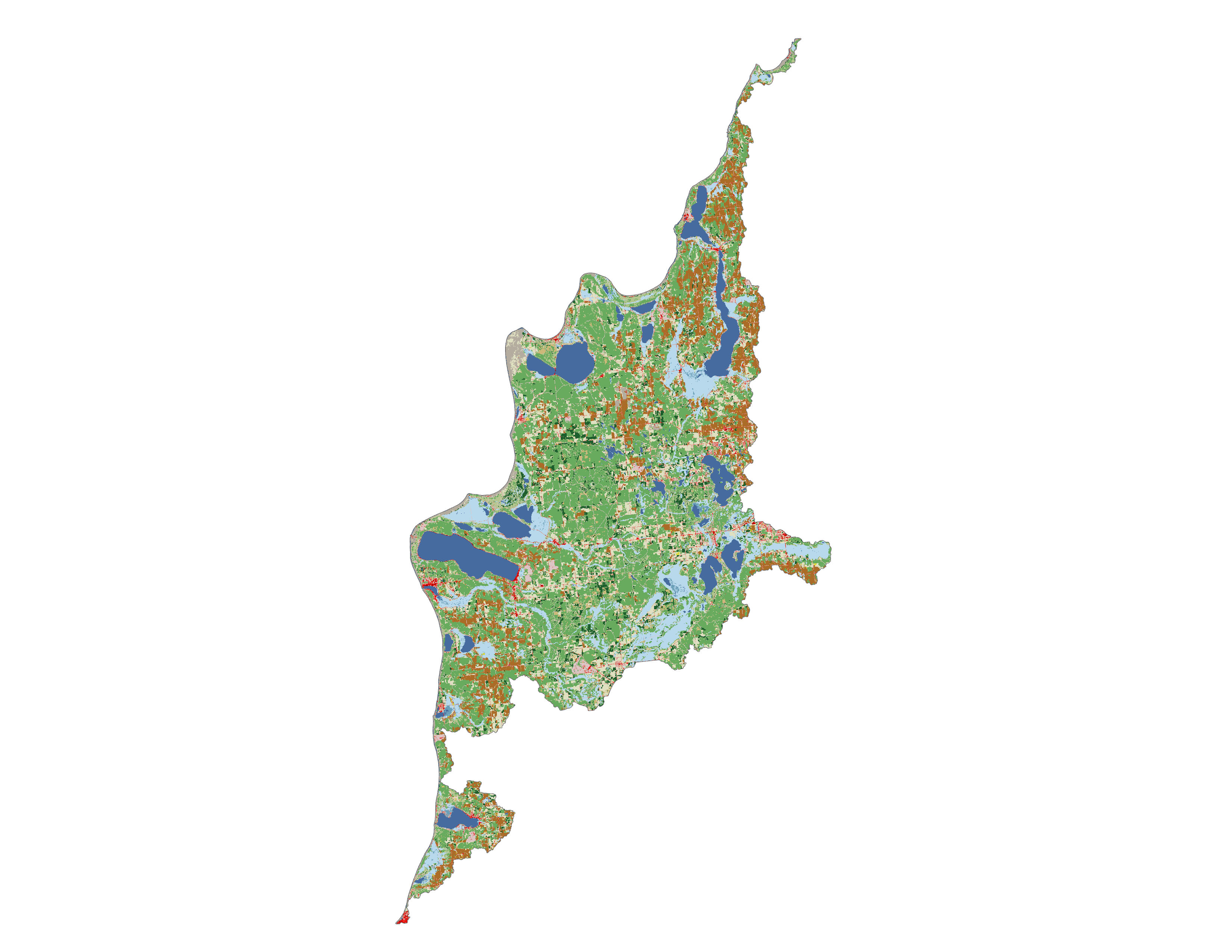 Figure 1.3: Land cover in the Betsie-Platte subbasin.