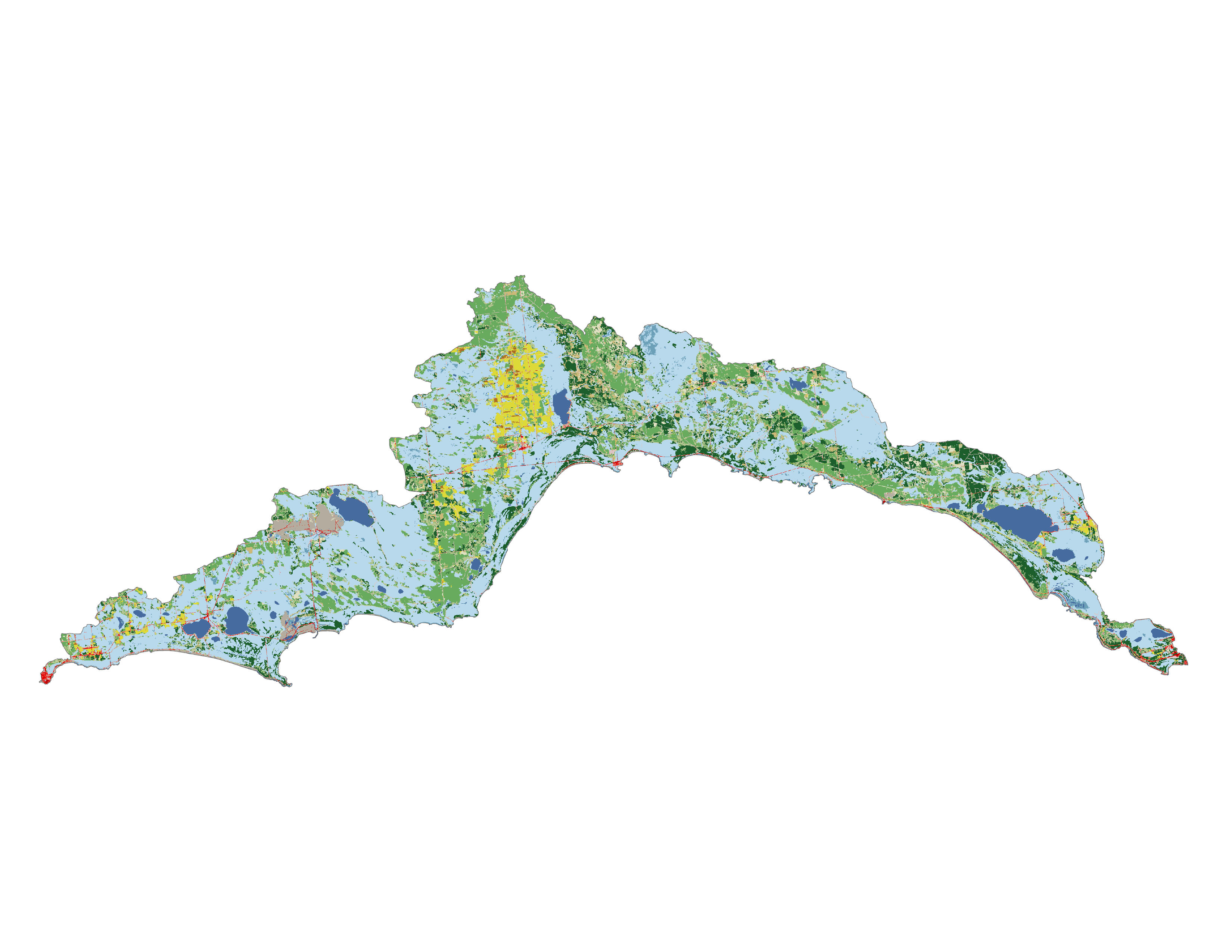 Figure 1.3: Land cover in the Brevoort-Millecoquins subbasin.