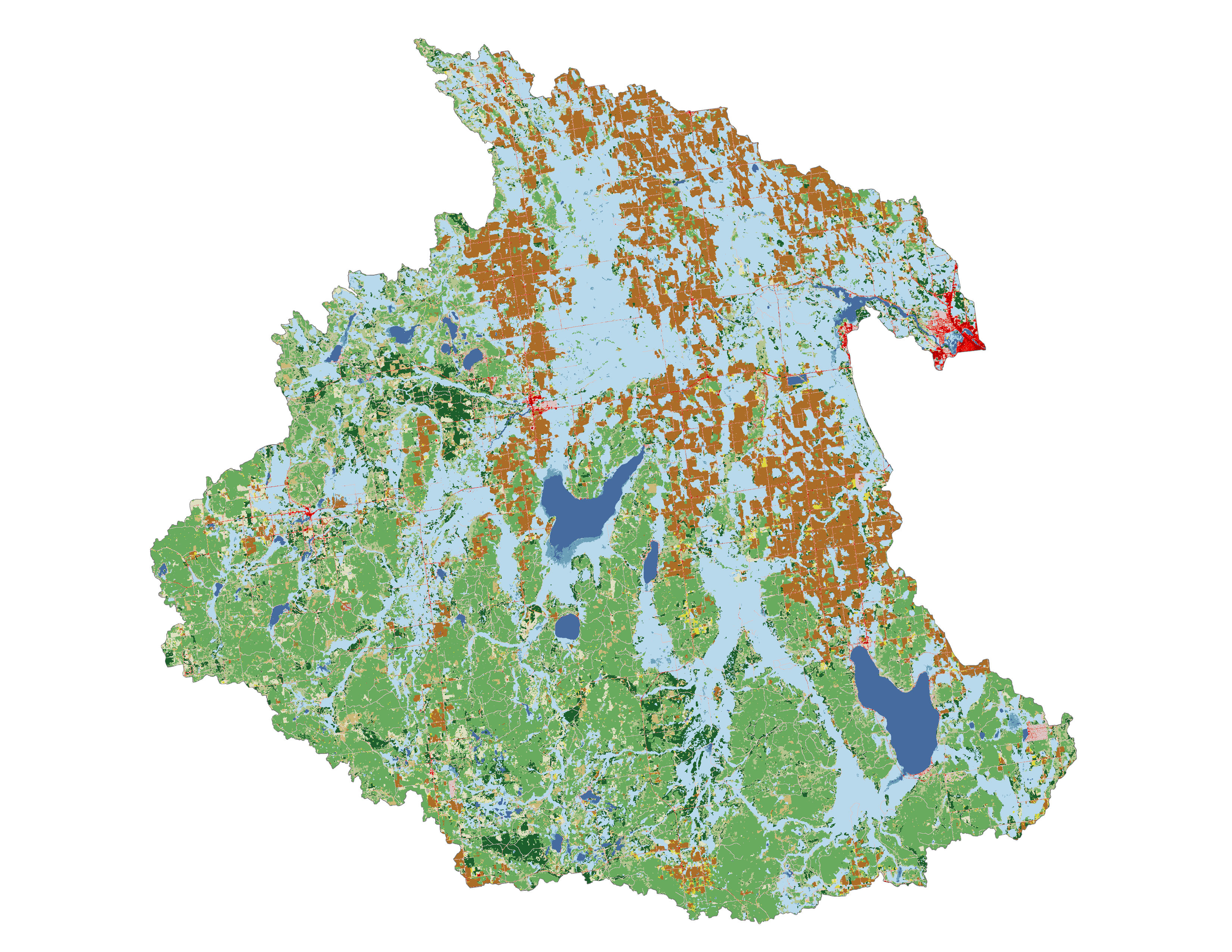 Figure 1.3: Land cover in the Thunder Bay subbasin.