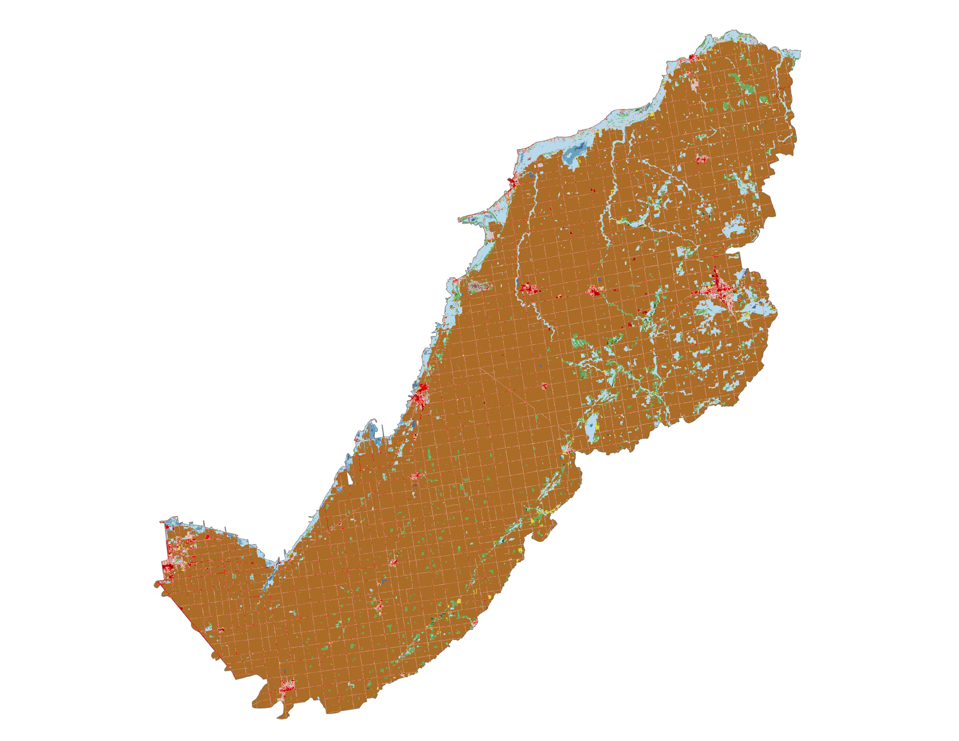 Figure 1.3: Land cover in the Pigeon-Wiscoggin subbasin.