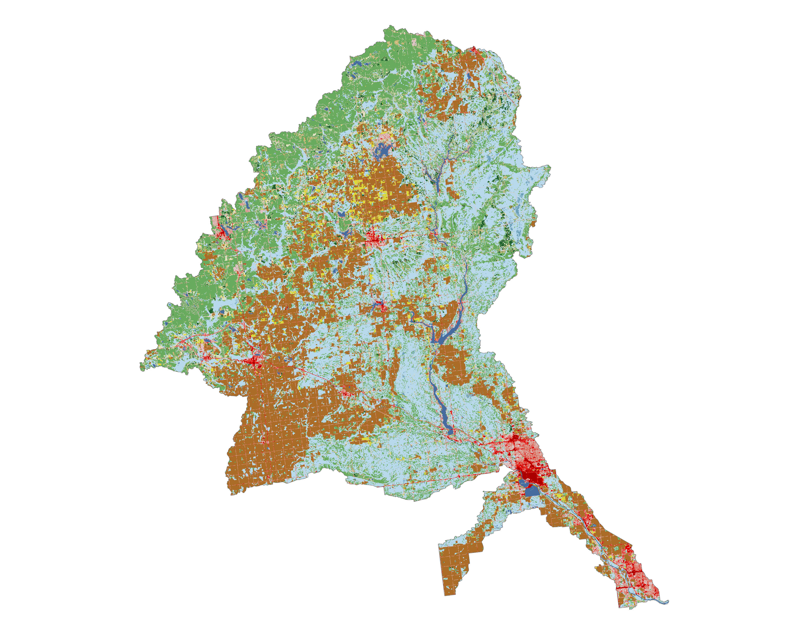 Figure 1.3: Land cover in the Tittabawassee subbasin.