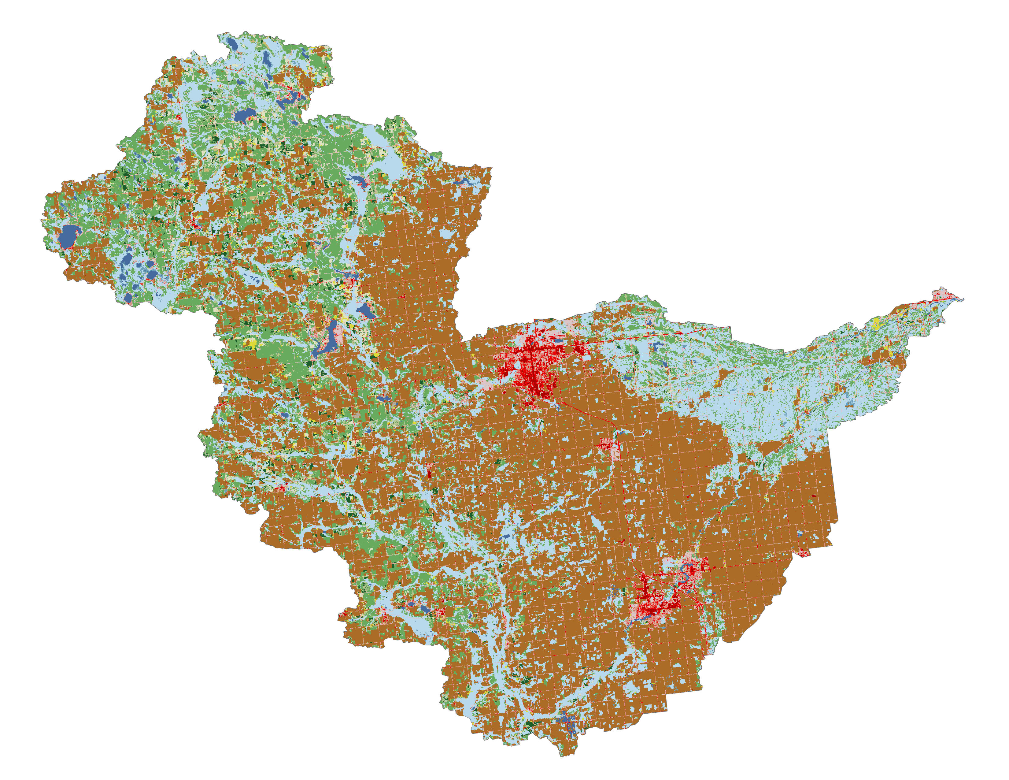 Figure 1.3: Land cover in the Pine subbasin.