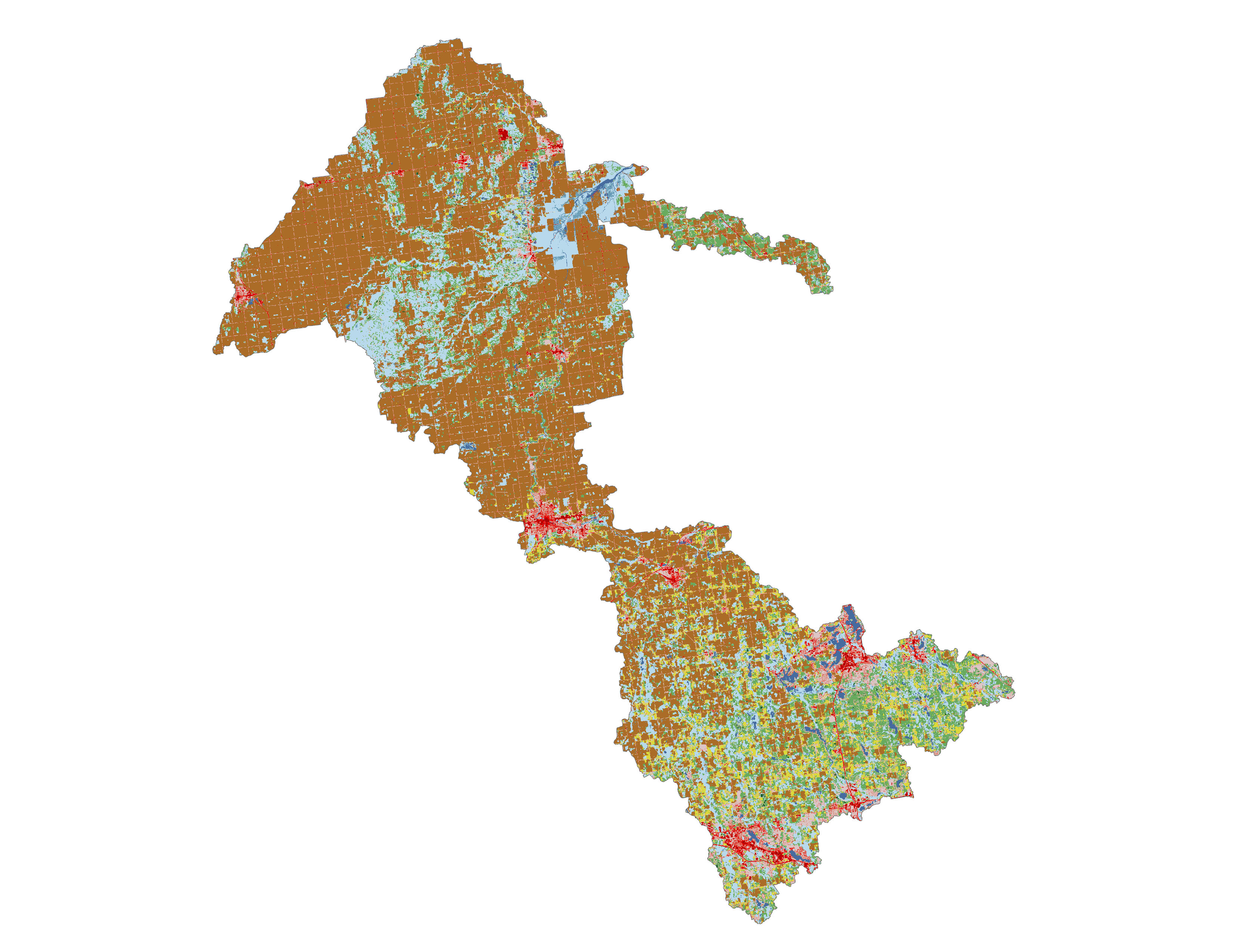 Figure 1.3: Land cover in the Shiawassee subbasin.