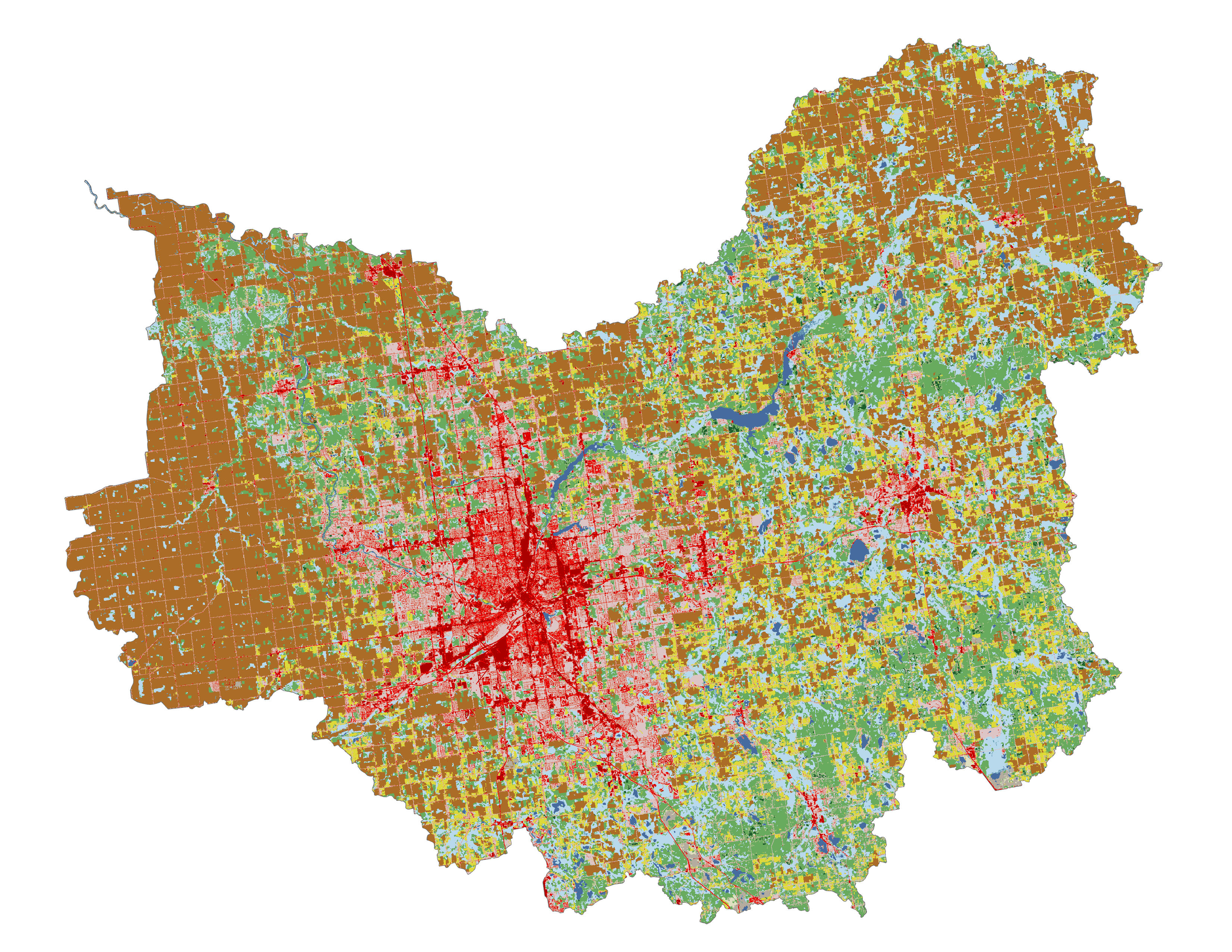 Figure 1.3: Land cover in the Flint subbasin.