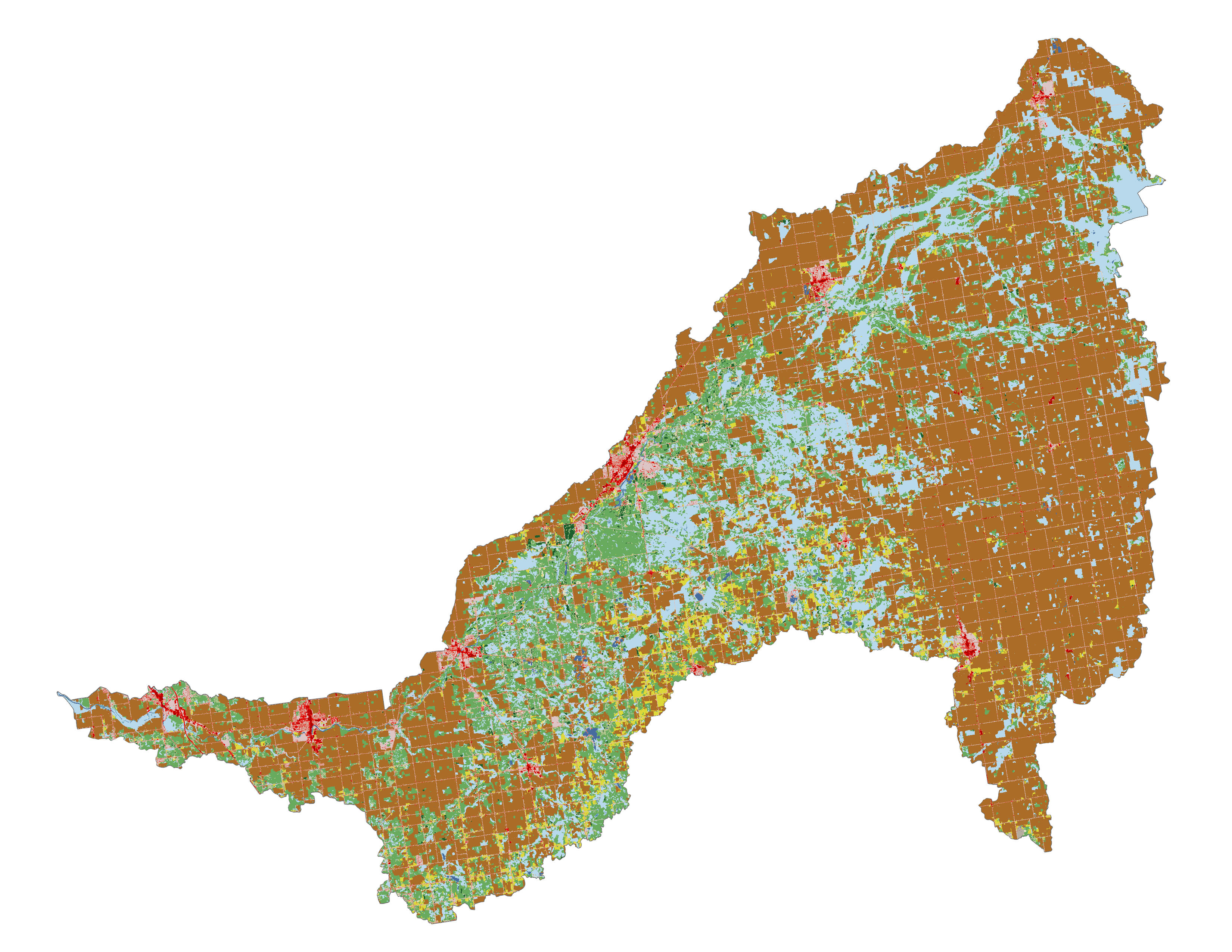 Figure 1.3: Land cover in the Cass subbasin.