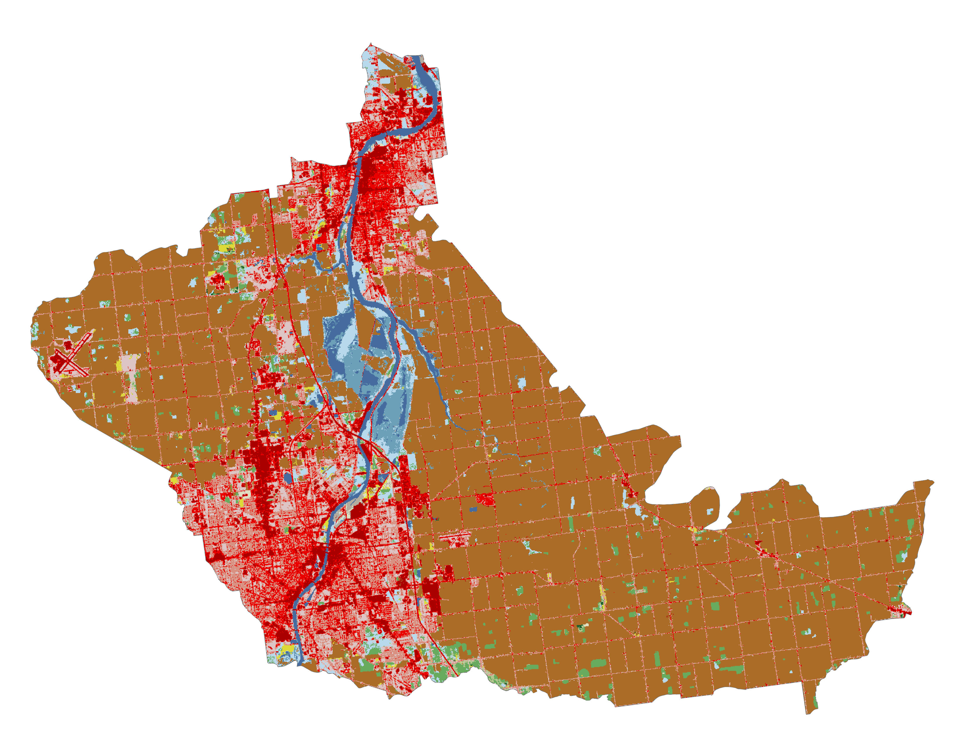 Figure 1.3: Land cover in the Saginaw subbasin.