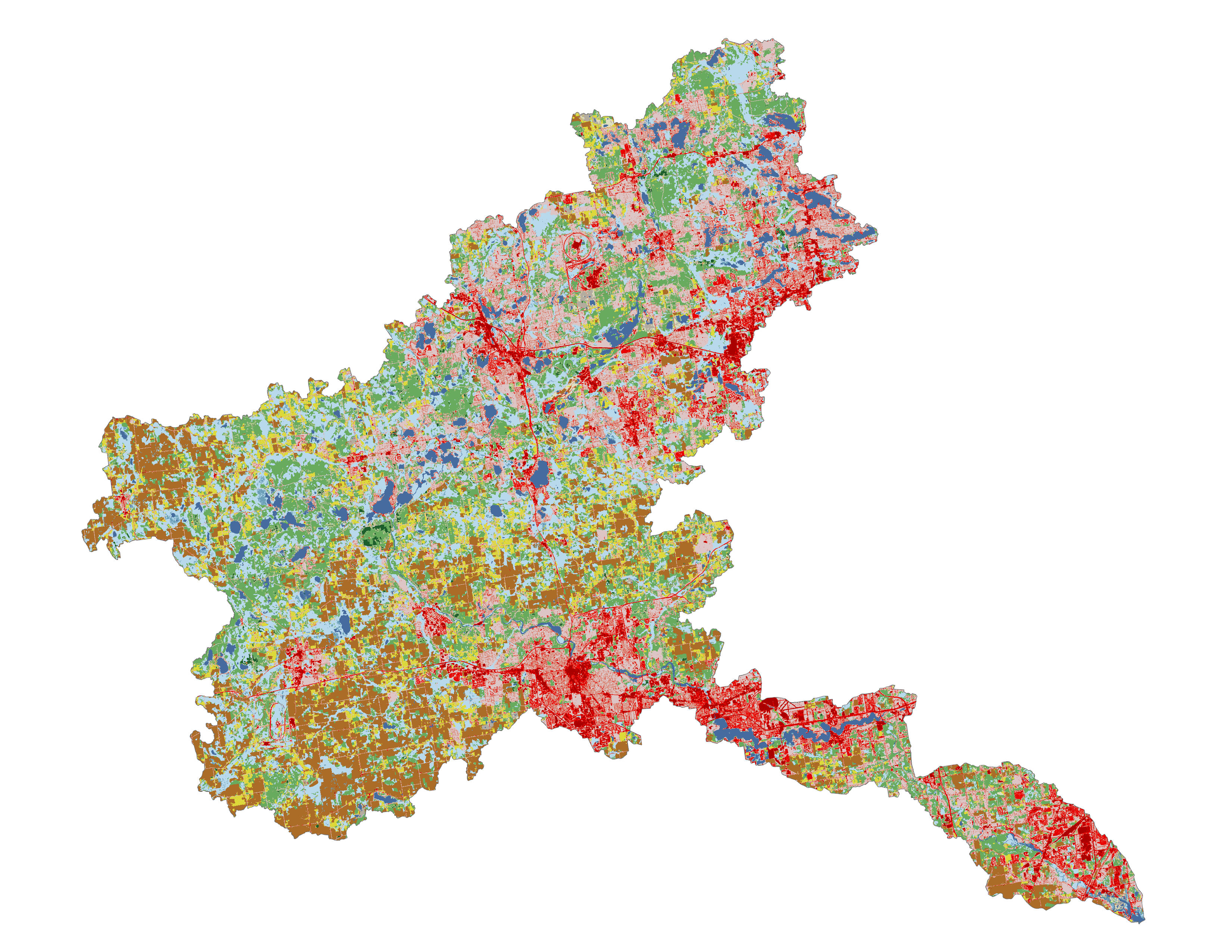 Figure 1.3: Land cover in the Huron subbasin.