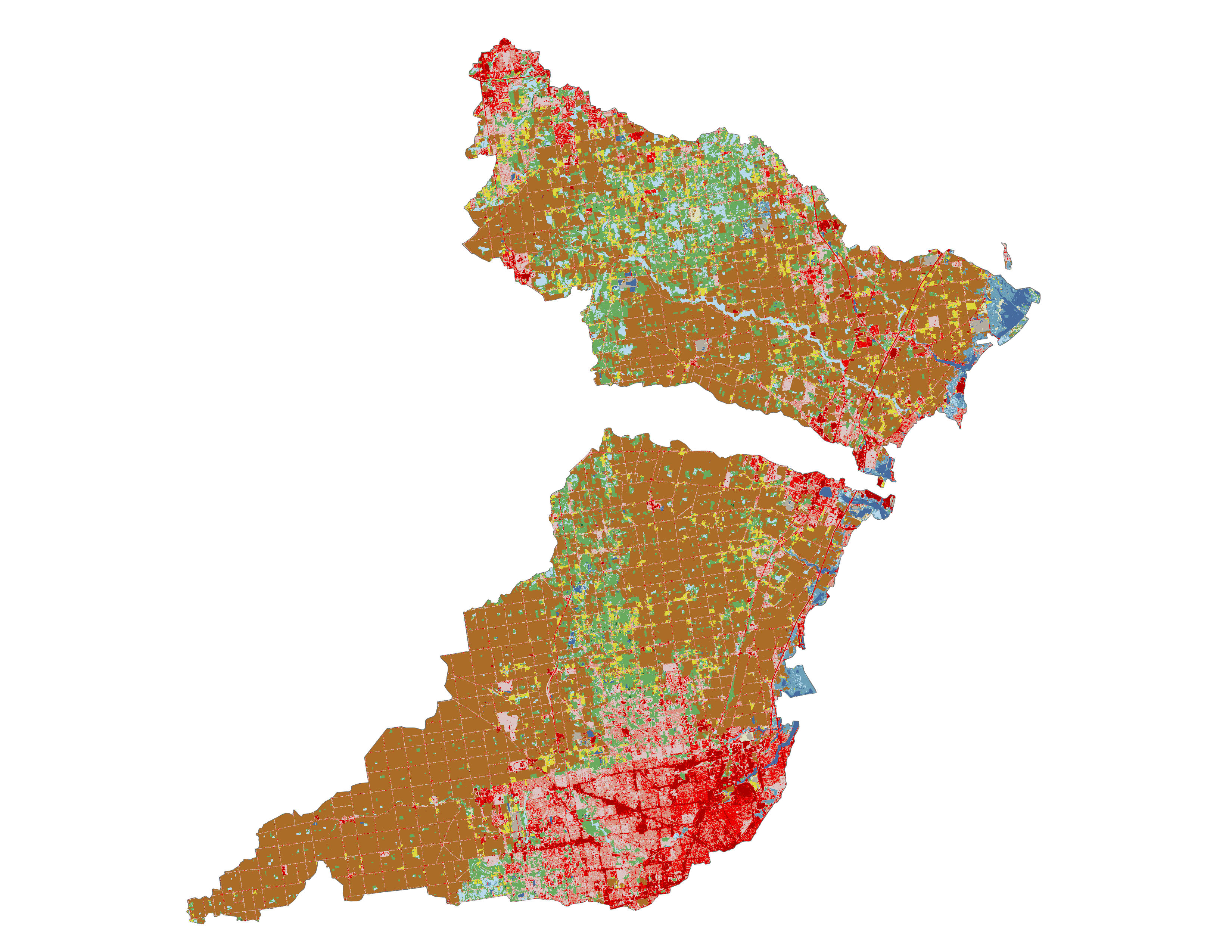 Figure 1.3: Land cover in the Ottawa-Stony subbasin.