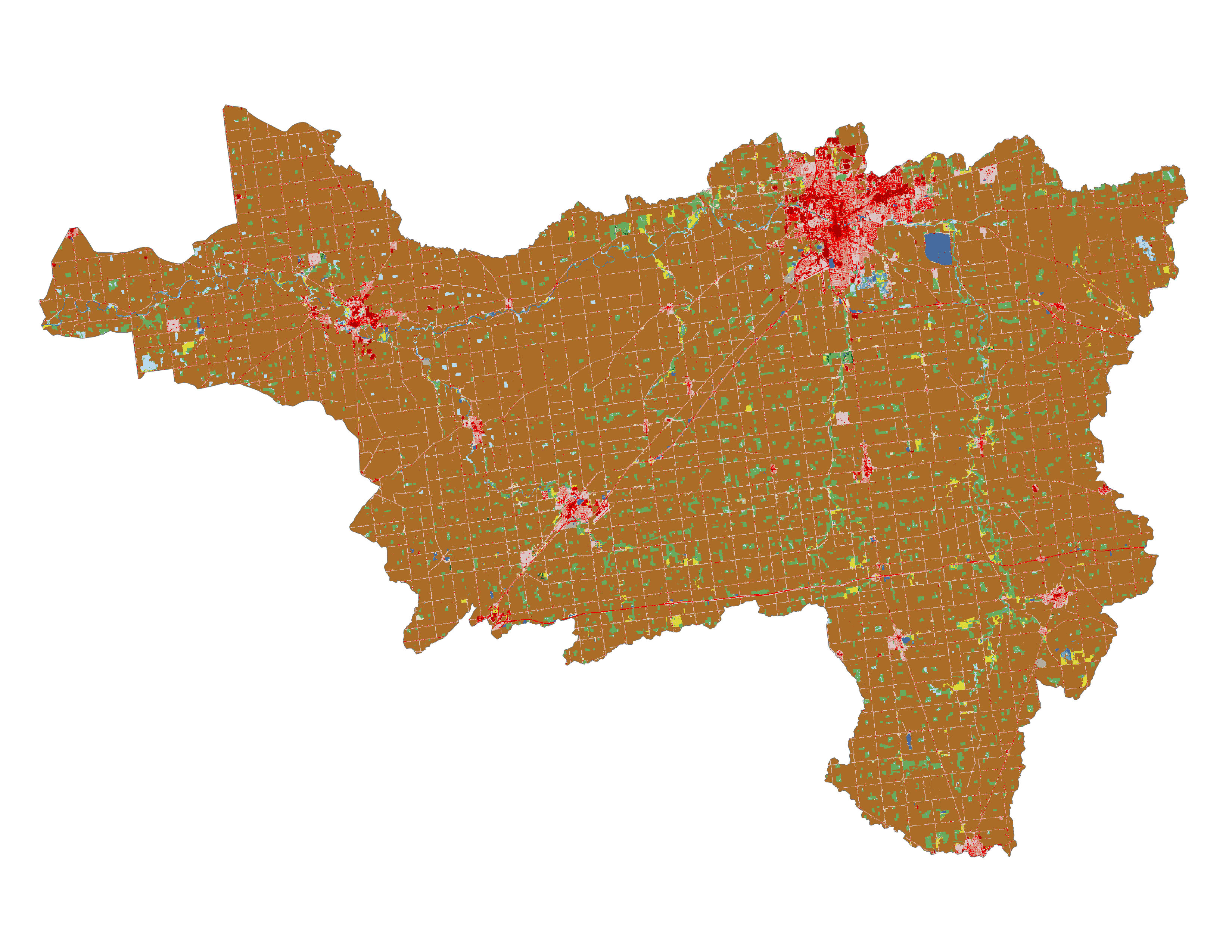 Figure 1.3: Land cover in the Blanchard subbasin.