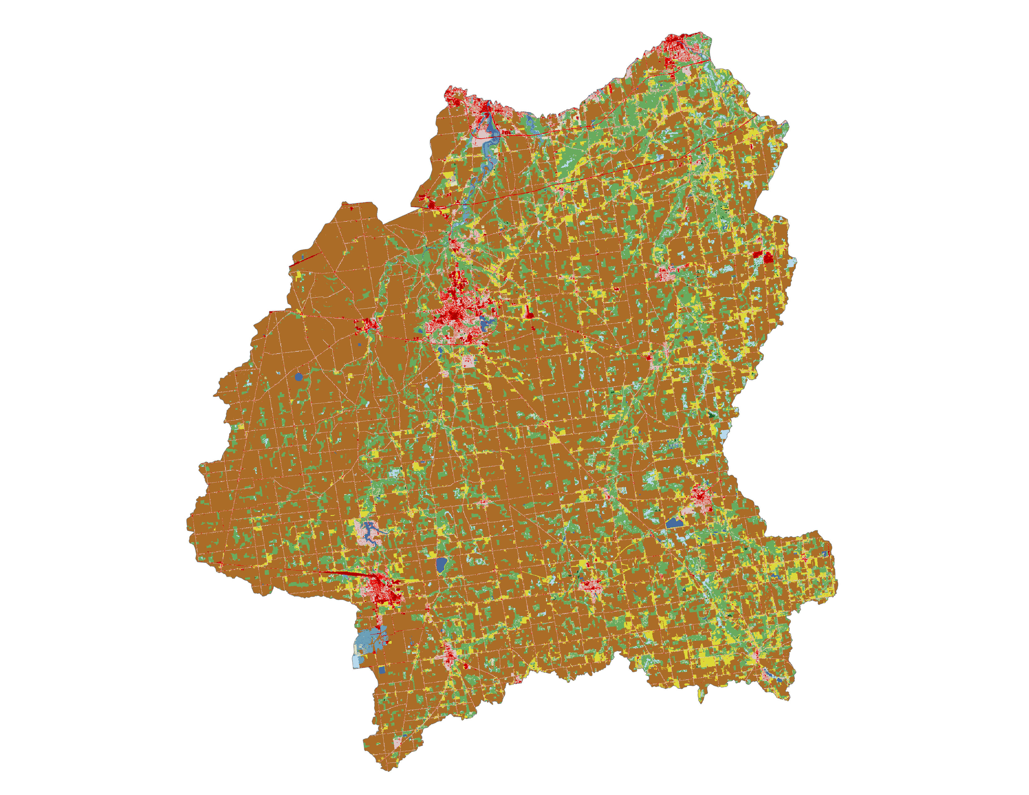 Figure 1.3: Land cover in the Huron-Vermilion subbasin.