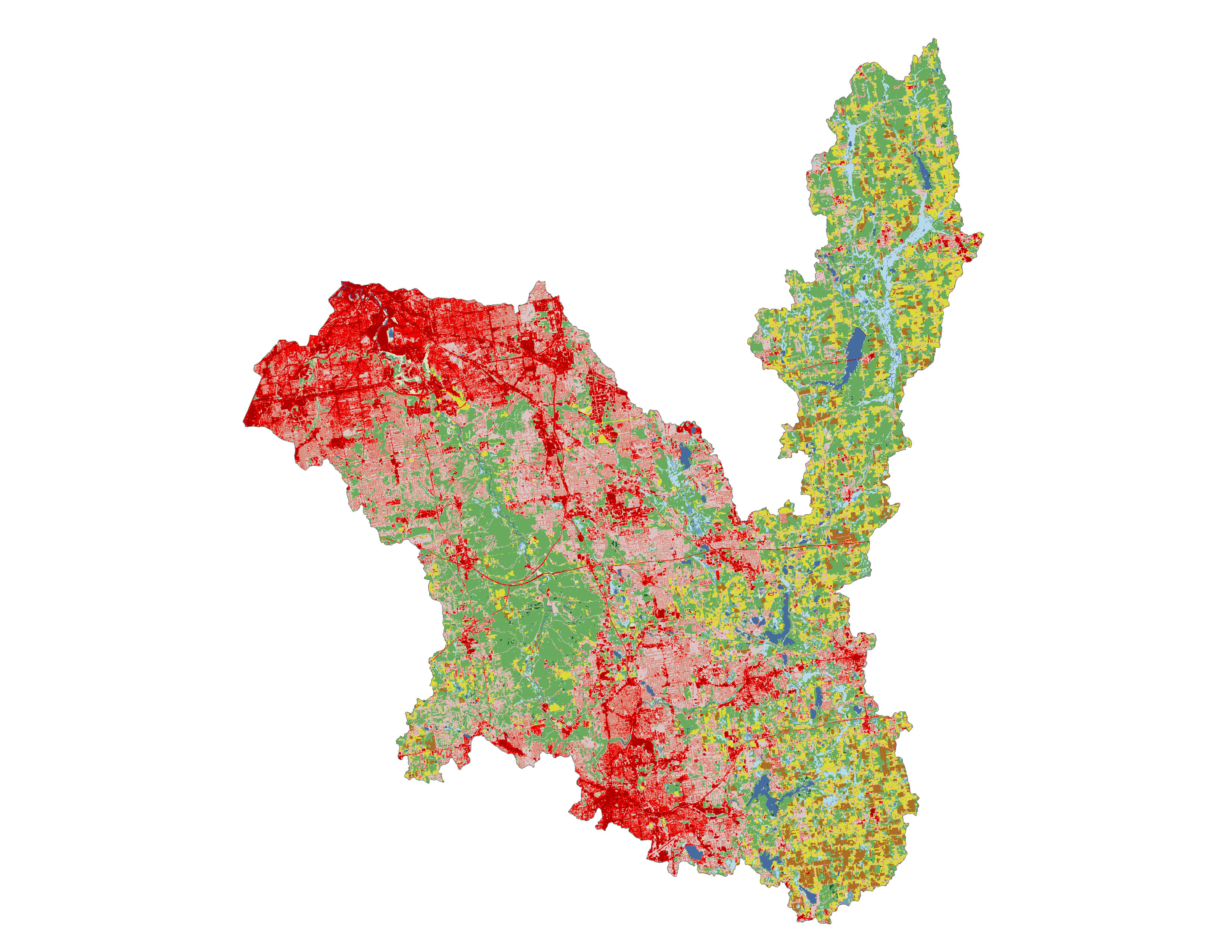 Figure 1.3: Land cover in the Cuyahoga subbasin.