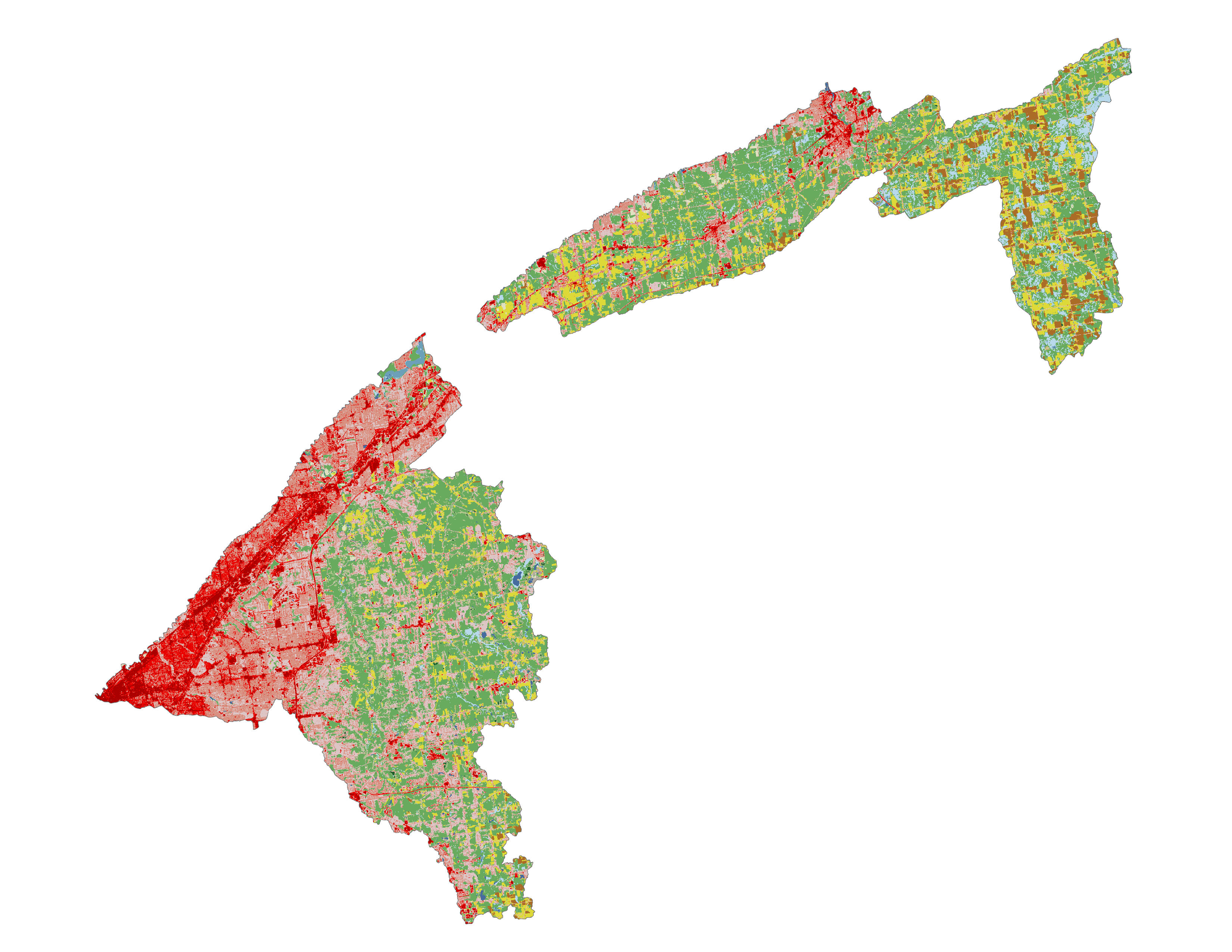 Figure 1.3: Land cover in the Ashtabula-Chagrin subbasin.