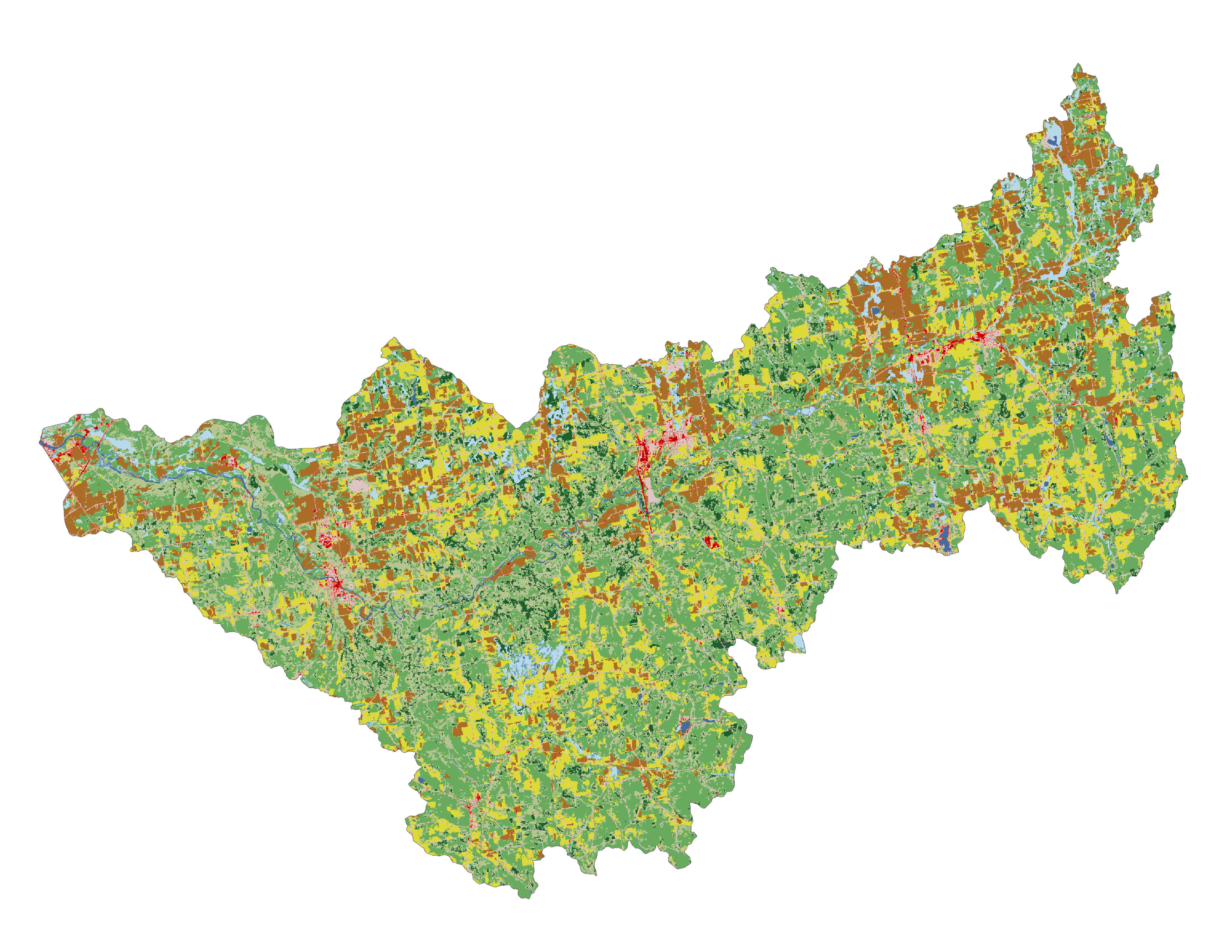 Figure 1.3: Land cover in the Cattaraugus subbasin.