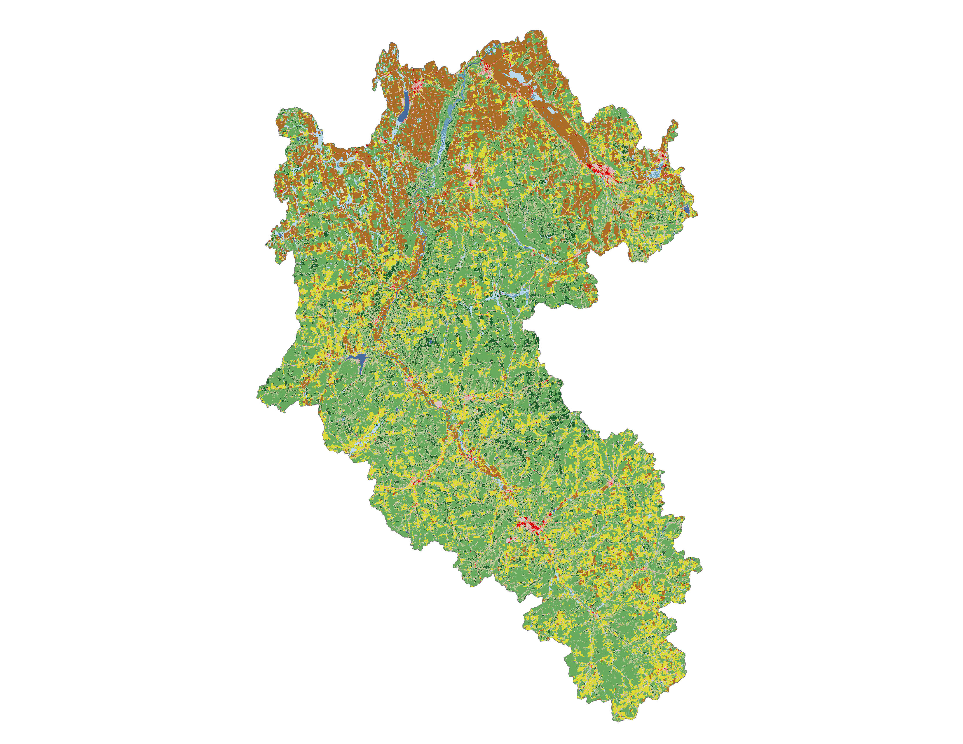 Figure 1.3: Land cover in the Upper Genesee subbasin.