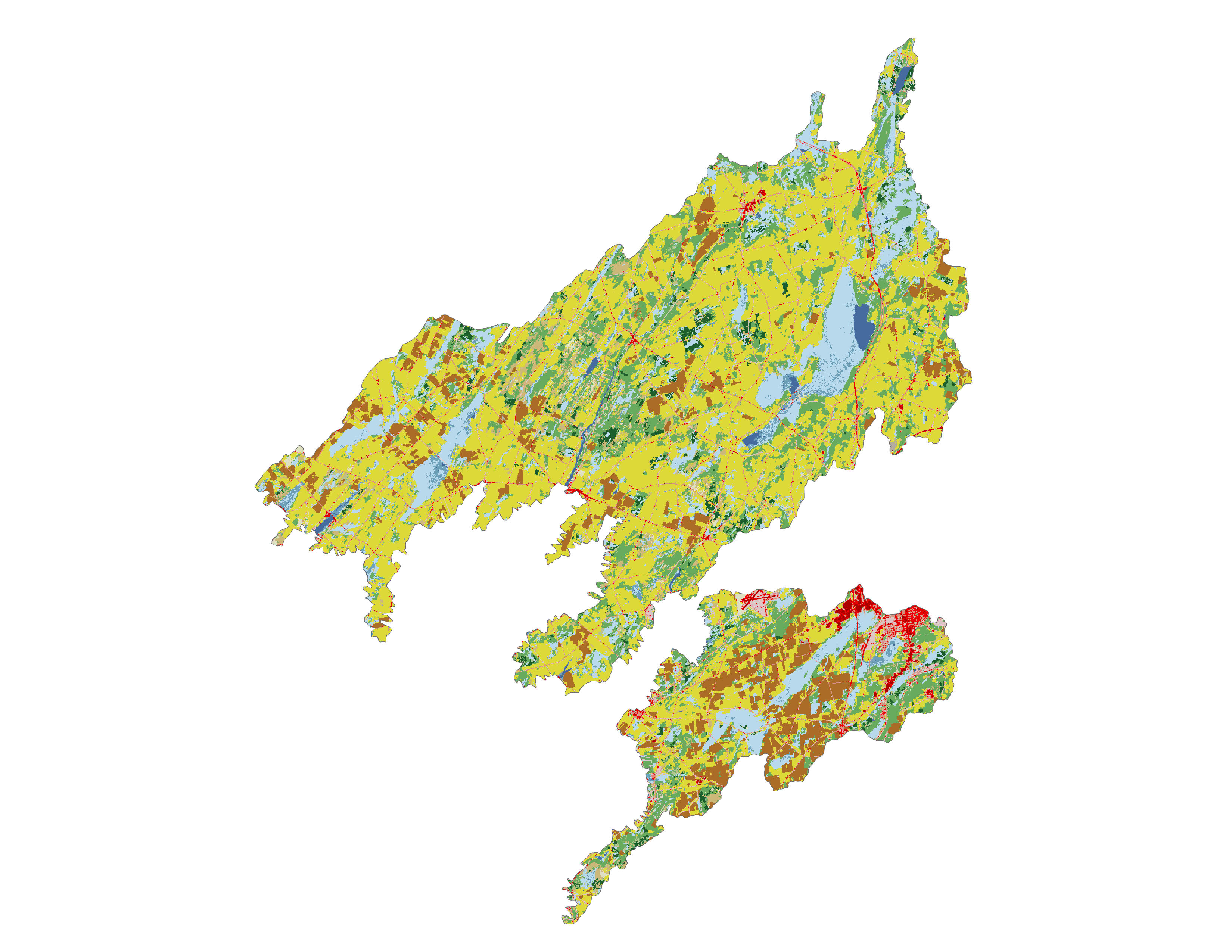 Figure 1.3: Land cover in the Chaumont-Perch subbasin.